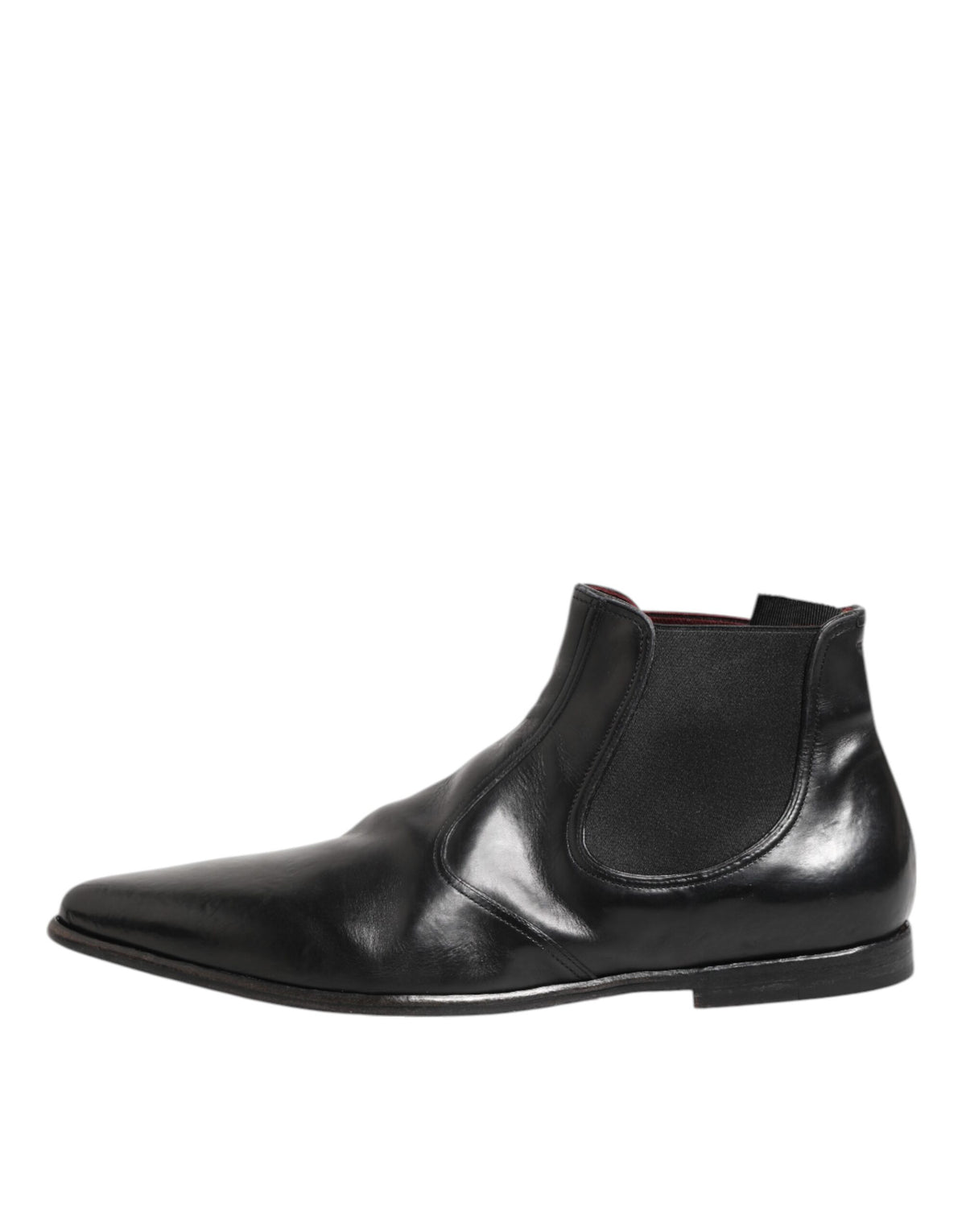 Elevate your style with Dolce & Gabbana's Black Chelsea Slip On Boots, crafted from premium calf leather, embodying timeless luxury and artisanal elegance.