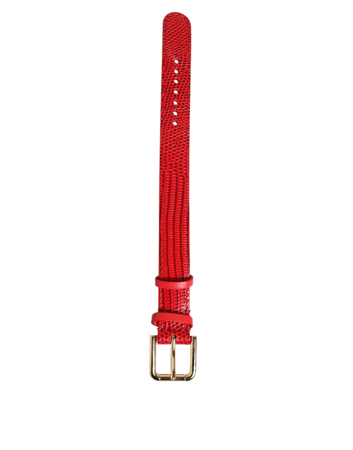 Indulge in the opulent allure of the Dolce & Gabbana Red Exotic Leather Armband, a testament to Italian craftsmanship that elevates your elegance and sophistication.