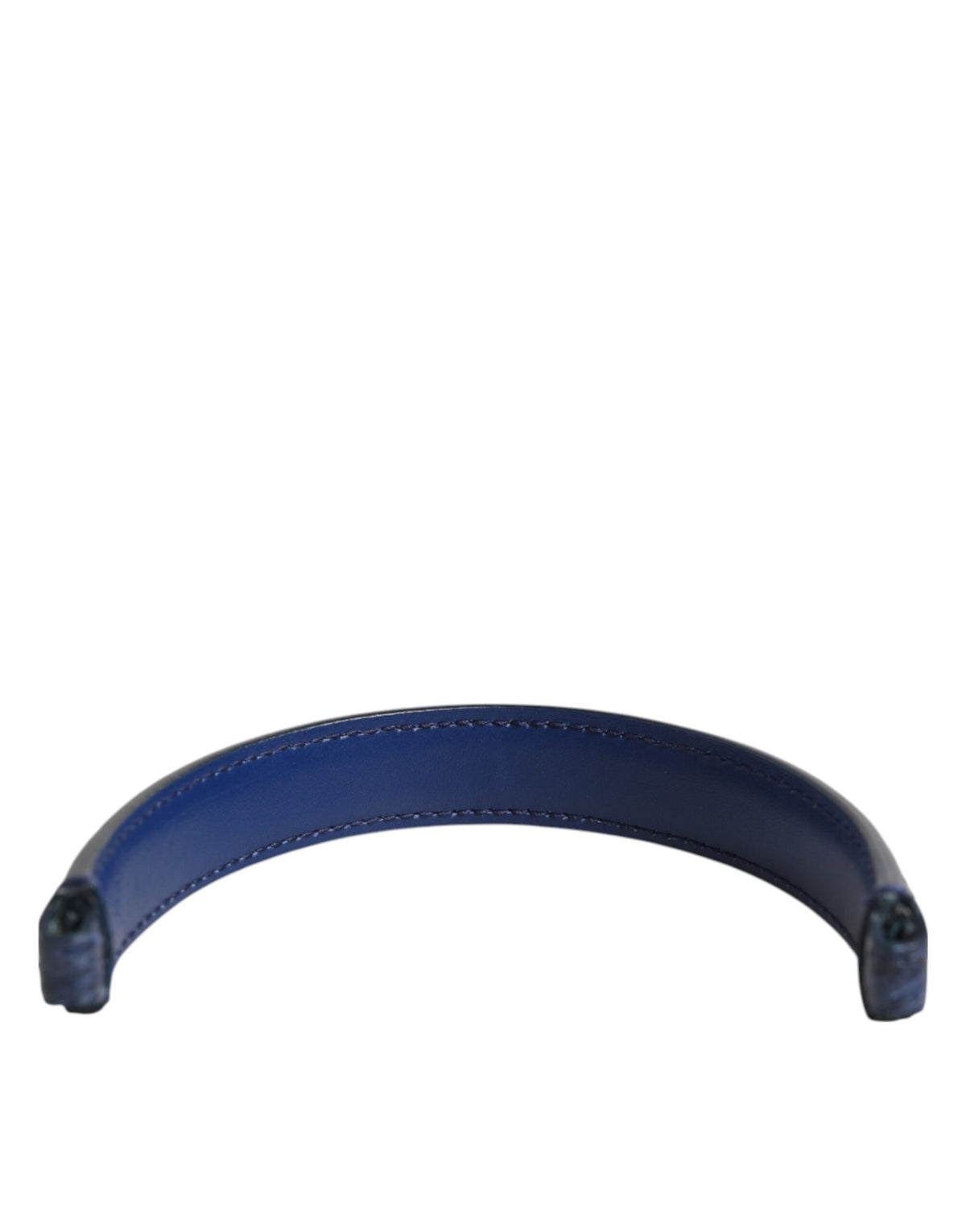 Indulge in the exquisite Dolce & Gabbana Blue Large Ayers Leather Bag Handle, a symbol of artisanal luxury that enhances your elegance and sophistication.