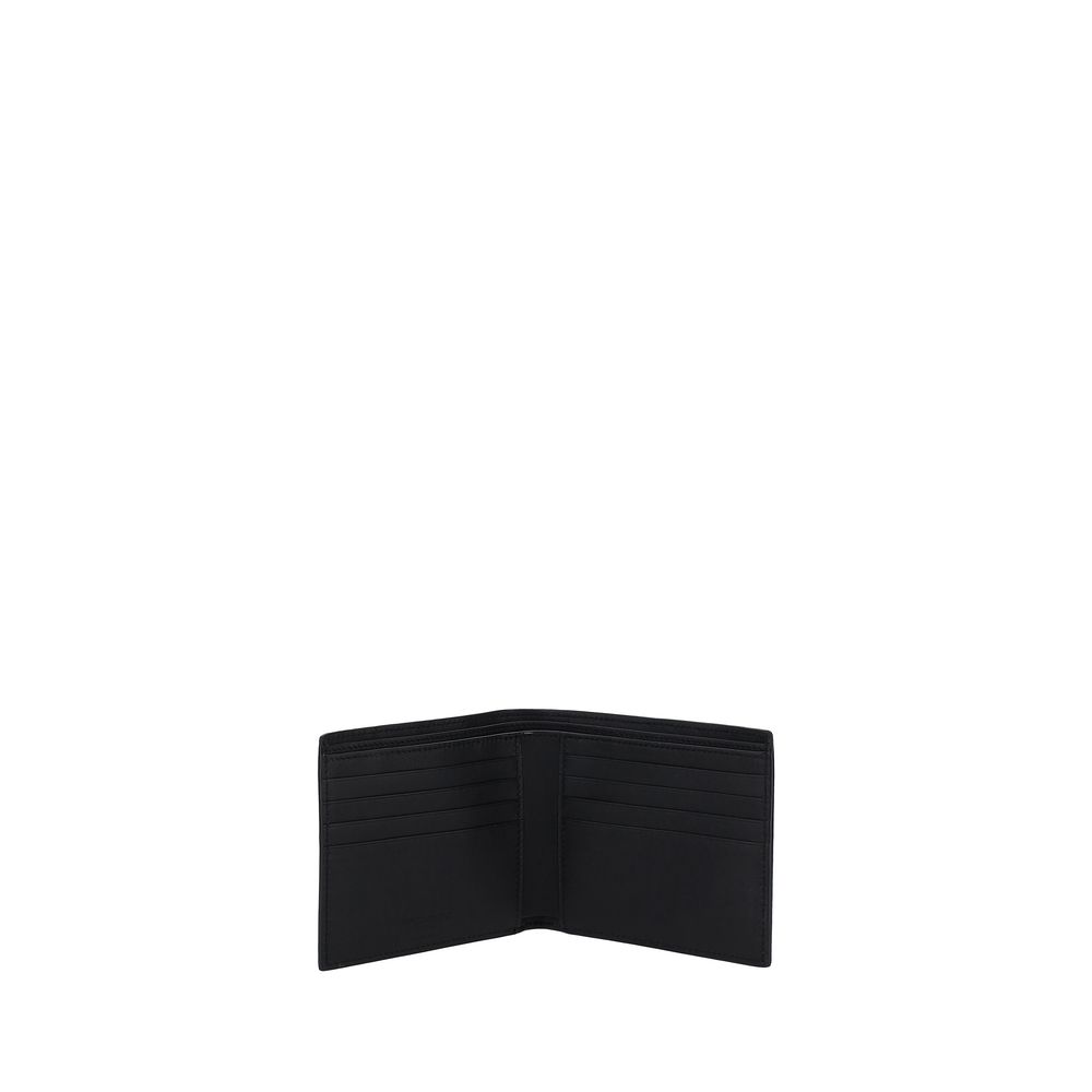 Saint Laurent Black Calf Leather Bos Taurus Wallet - Luxury Elegance
