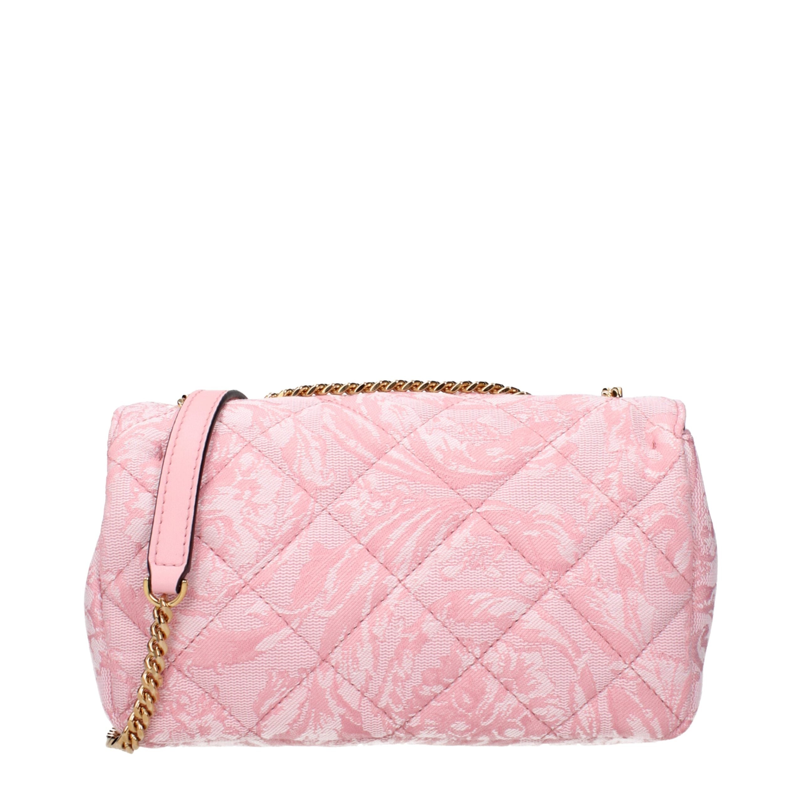 Versace Pink Fabric Shoulder Bag – Timeless Luxury Redefined