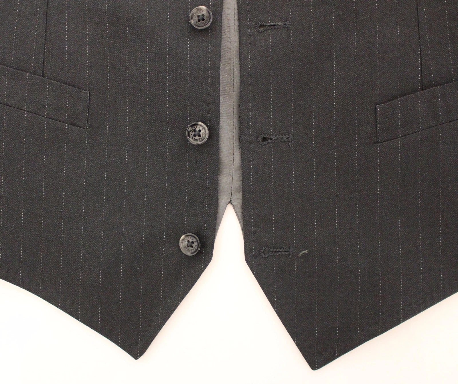 Elevate your style with the Dolce & Gabbana Gray Striped Formal Dress Gilet Vest, a masterpiece of Italian craftsmanship in luxurious cotton and viscose, perfect for any sophisticated occasion.