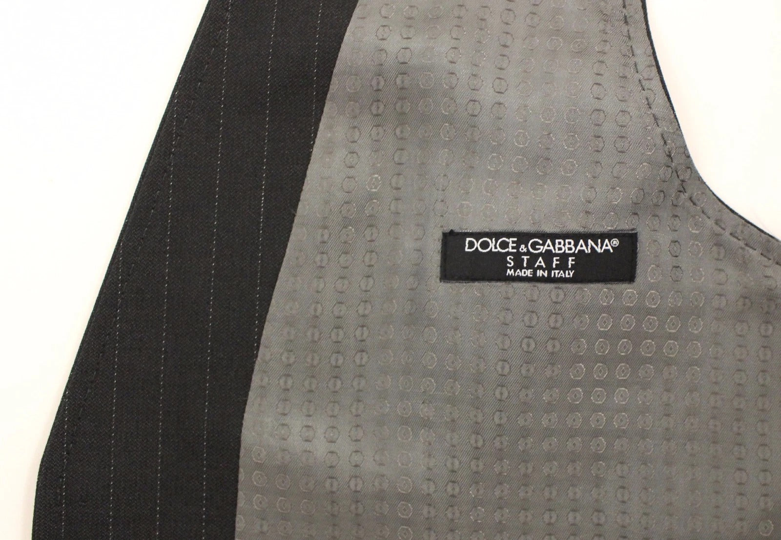 Elevate your wardrobe with the Dolce & Gabbana Gray Striped Formal Dress Gilet Vest, a masterpiece of Italian craftsmanship in luxurious cotton and viscose, embodying timeless elegance.