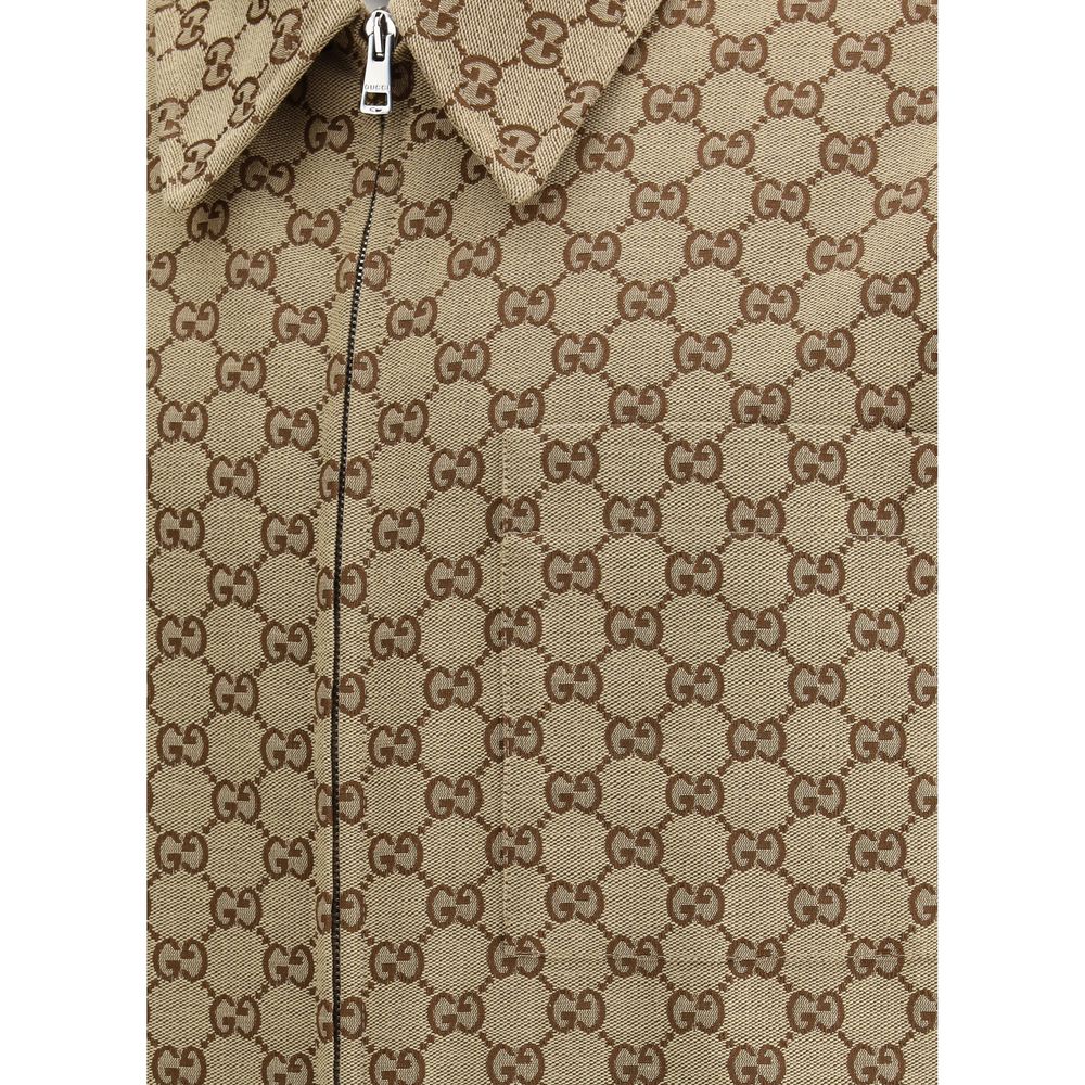Gucci Brown Cotton Jackets And Coat