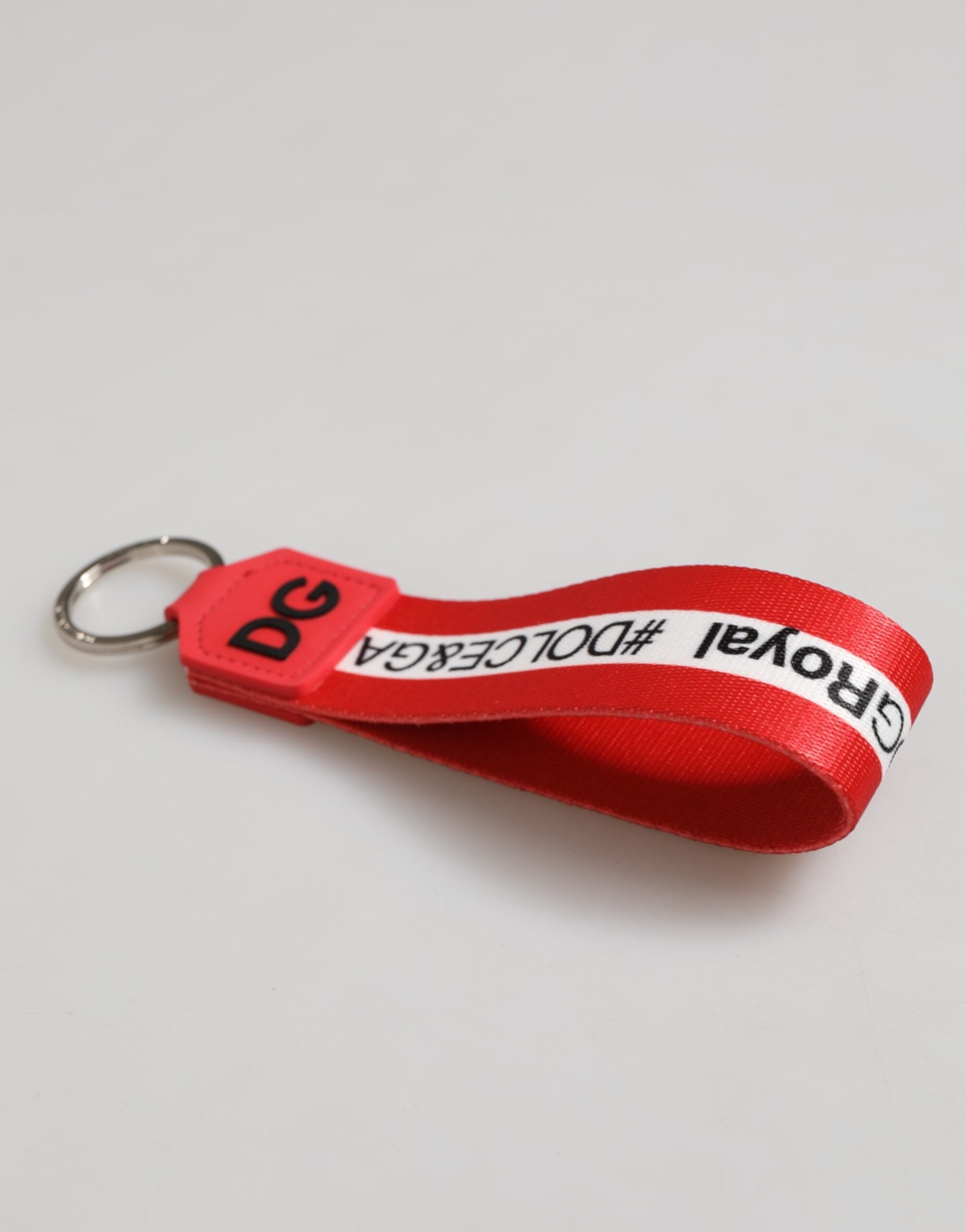 Dolce & Gabbana Red Logo Keychain - Exquisite Italian Luxury
