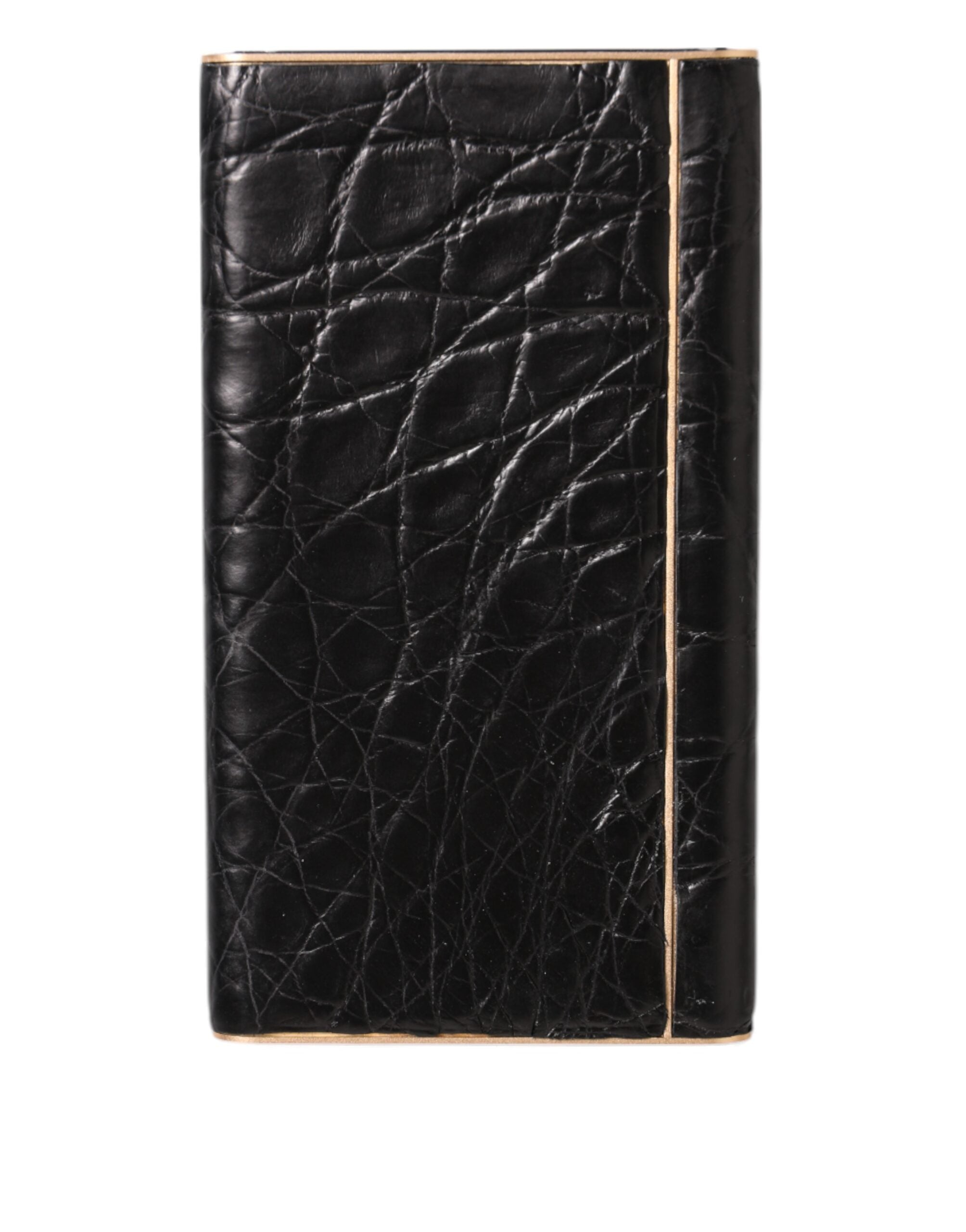 Experience the allure of Dolce & Gabbana's Black Leather Exotic Skin Power Bank, a blend of exquisite craftsmanship and luxurious design, perfect for the discerning individual.