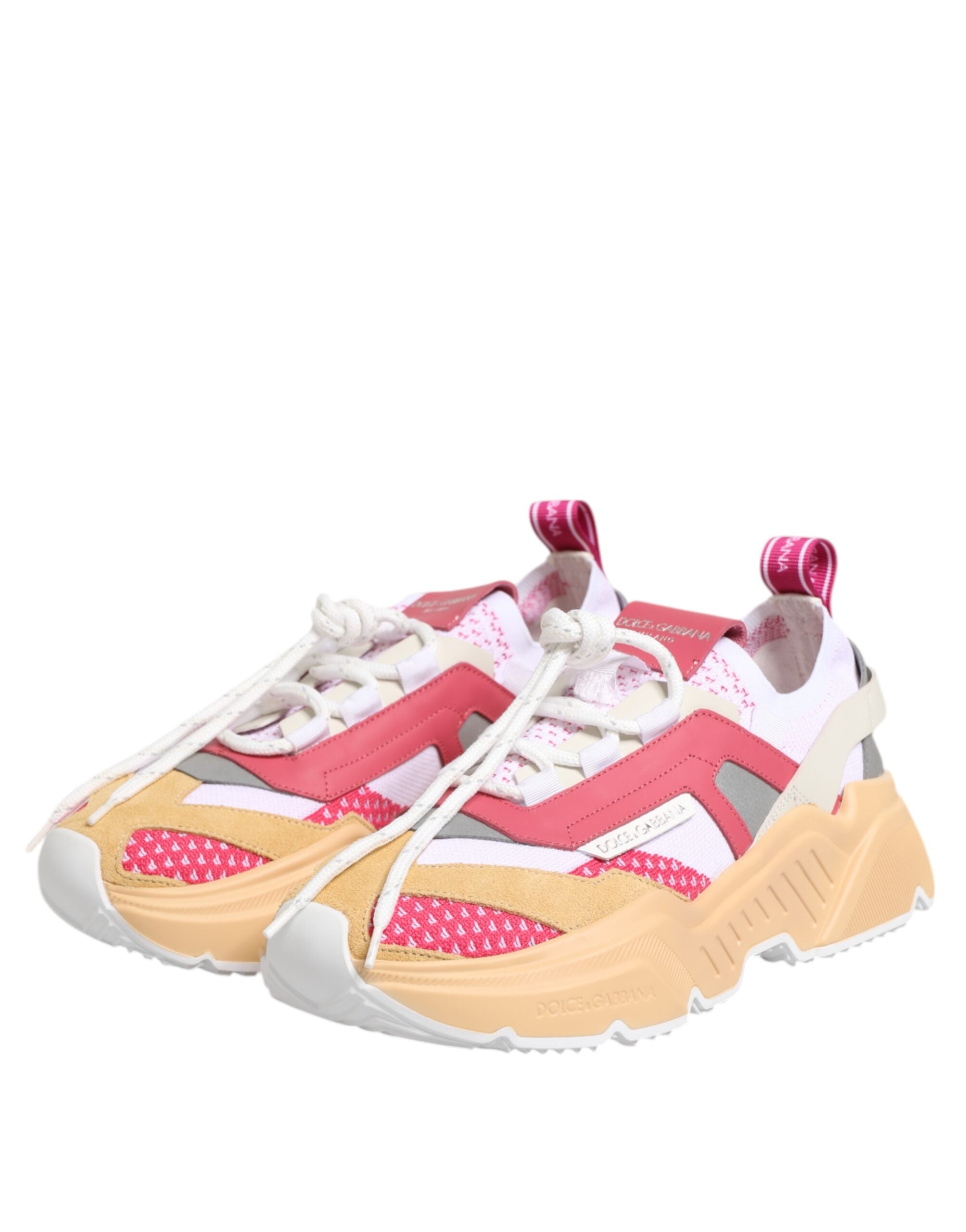 Dolce & Gabbana Multicolor Leather Daymaster Low Top Sneakers Shoes