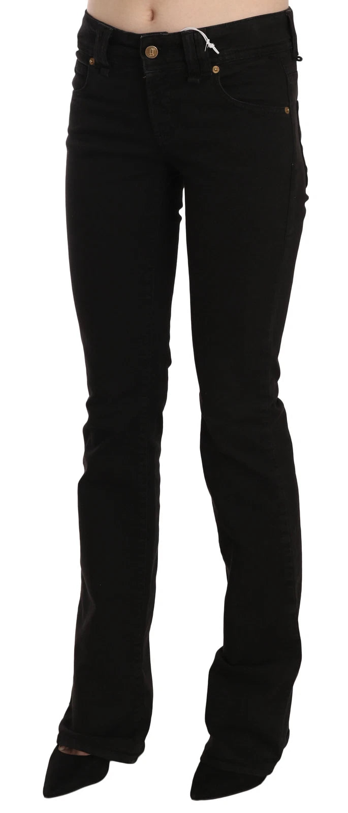 Elevate your wardrobe with John Galliano's Black Low Waist Slim Leg Skinny Denim, meticulously crafted in Italy for the discerning individual who embodies luxury and confidence.