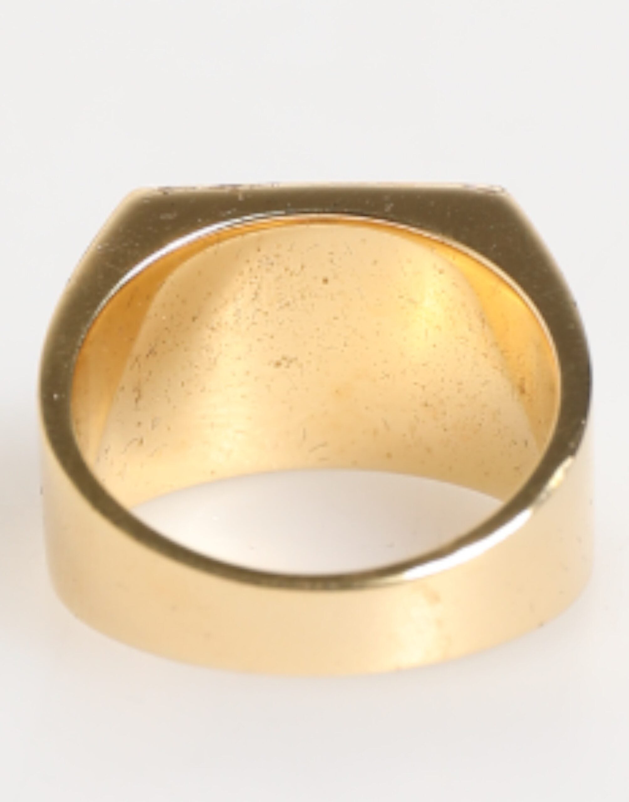 Dolce & Gabbana Gold Tone Brass Signet Ring, Exquisite Luxury