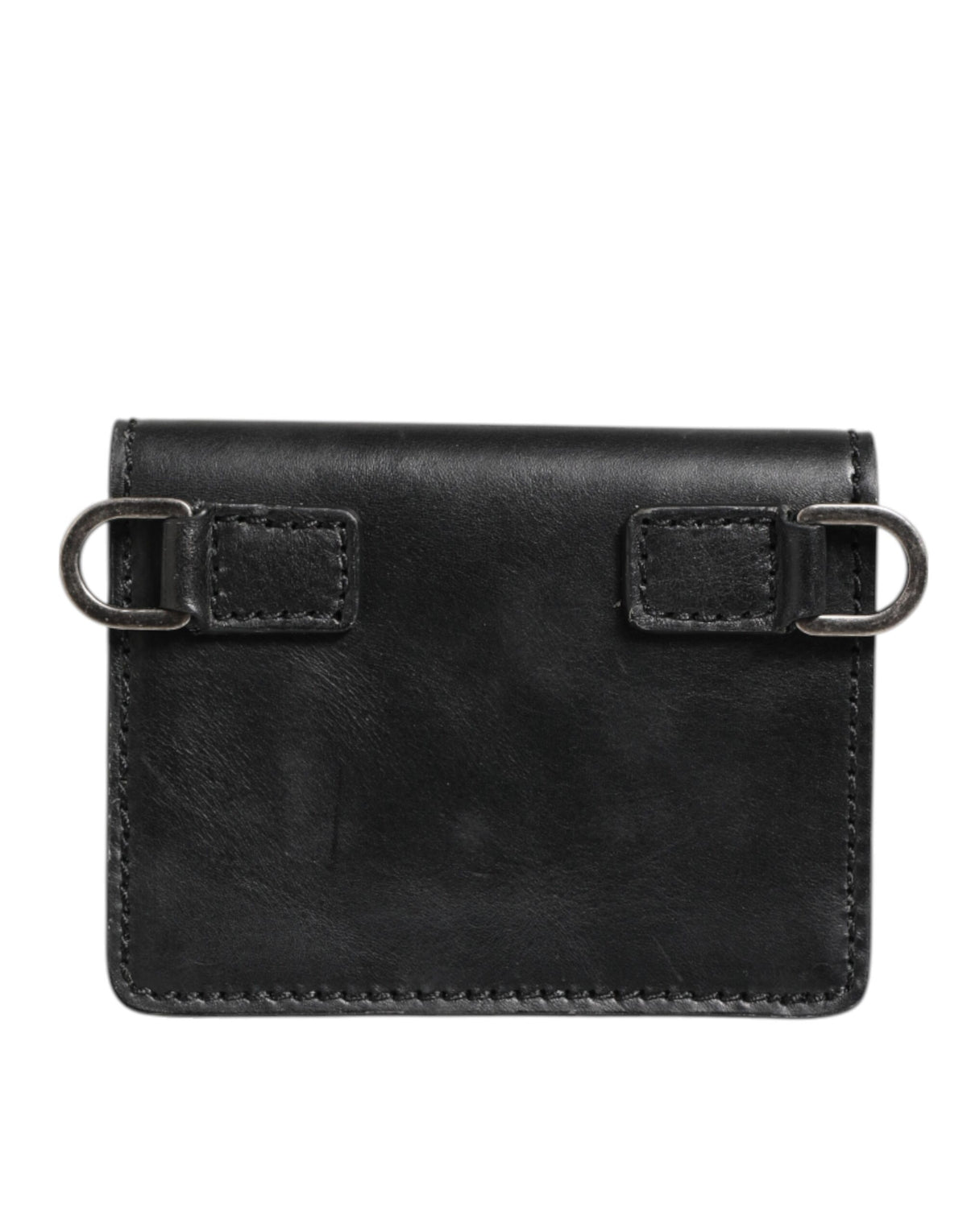 Elevate your style with the Dolce & Gabbana Black Leather Bifold Card Holder, a masterpiece of Italian craftsmanship that embodies luxury and sophistication for the discerning individual.