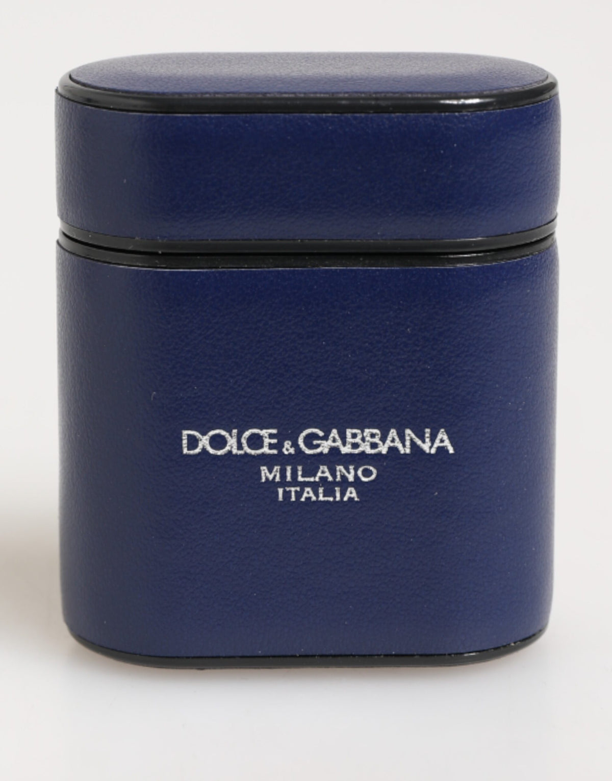 Elevate your style with the Dolce & Gabbana Blue Leather AirPods Case, a masterpiece of Italian craftsmanship in luxurious calfskin, merging elegance with everyday functionality.