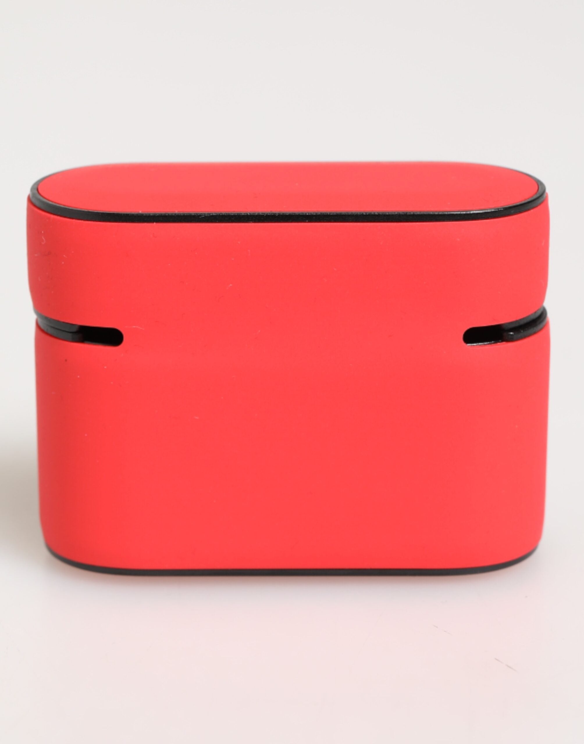 Dolce & Gabbana Red PVC DG Logo Embossed Men Flip Holder Airpods Case