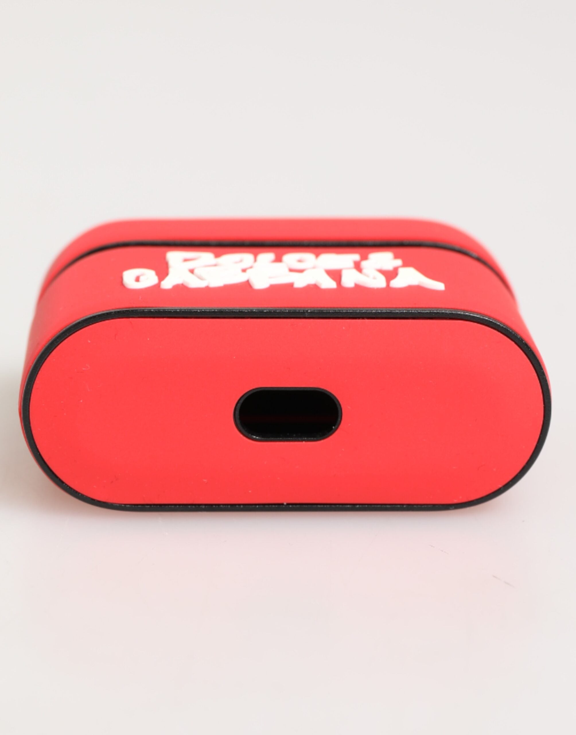 Dolce & Gabbana Red PVC DG Logo Embossed Men Flip Holder Airpods Case