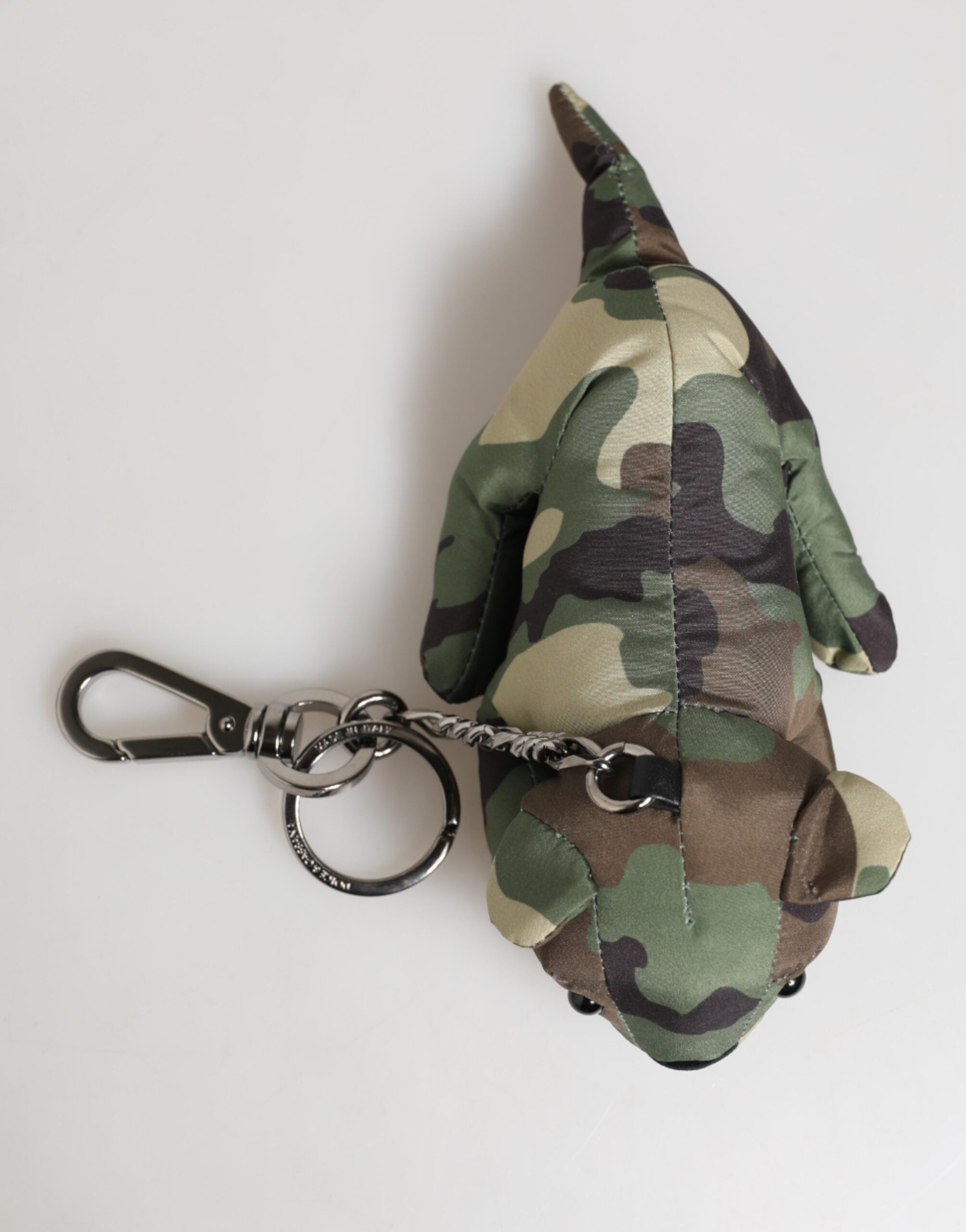 Elevate your accessory game with the Dolce & Gabbana Camouflage Multicolor Animal Silhouette Keychain, a luxurious blend of artistry and Italian craftsmanship, perfect for discerning tastes.