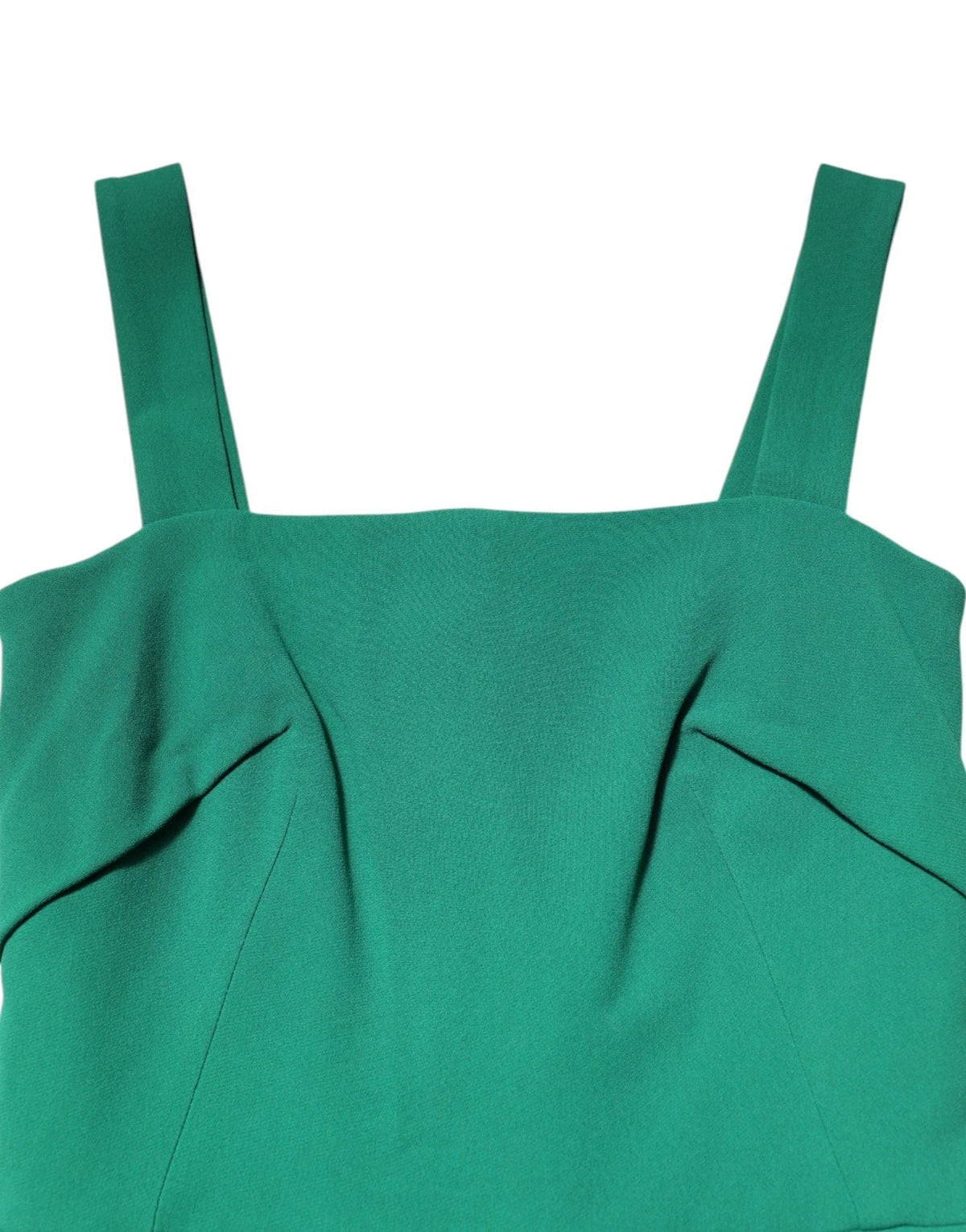 Experience the exquisite allure of the Dolce & Gabbana Dark Green Sleeveless Rayon Bodycon Dress, a masterpiece of Italian craftsmanship that embodies timeless elegance and confidence.