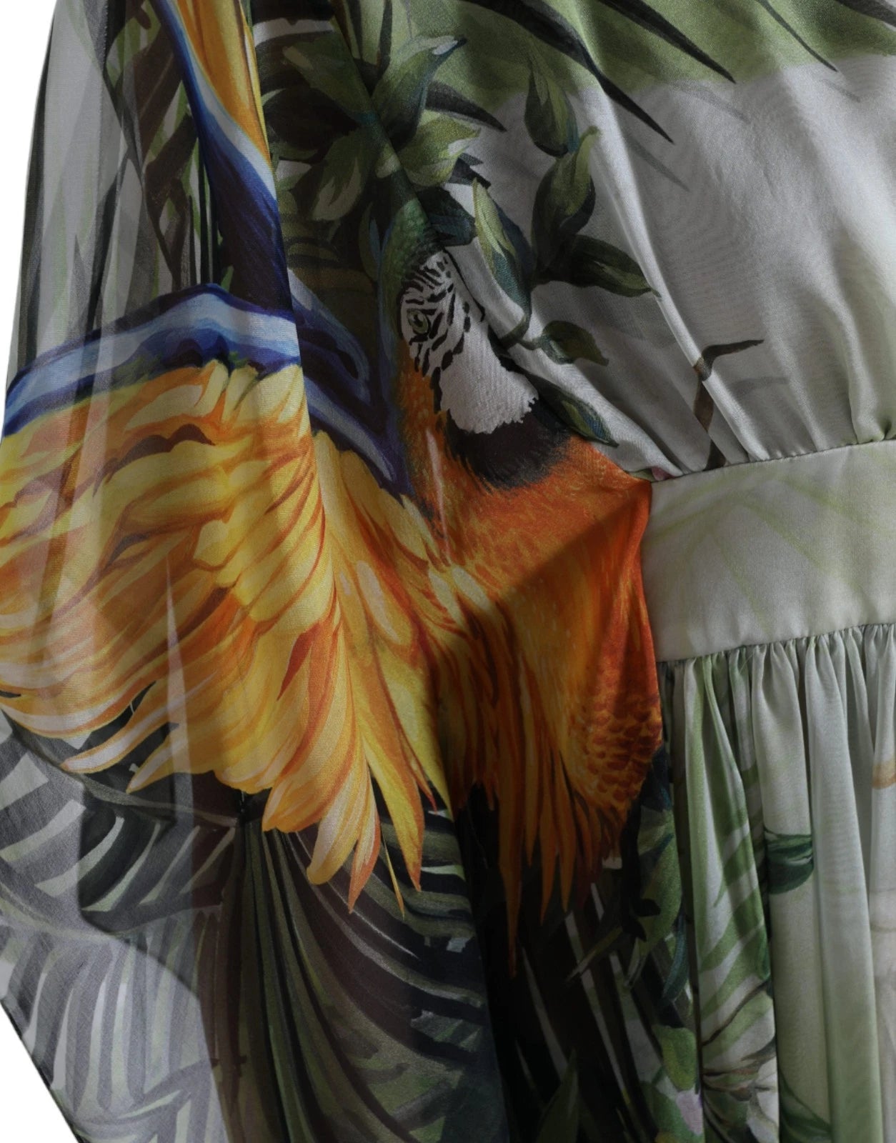 Elevate your wardrobe with the Dolce & Gabbana Multicolor Silk Jungle Print Maxi Dress, a stunning blend of Italian craftsmanship and vibrant artistry, perfect for any elegant occasion.