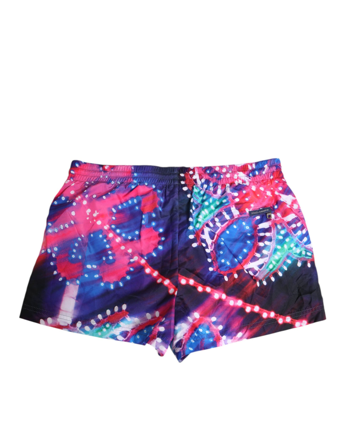 Elevate your summer wardrobe with Dolce & Gabbana's Multicolor Neon Print Swim Shorts, crafted from luxurious lightweight polyester for unmatched comfort and style.
