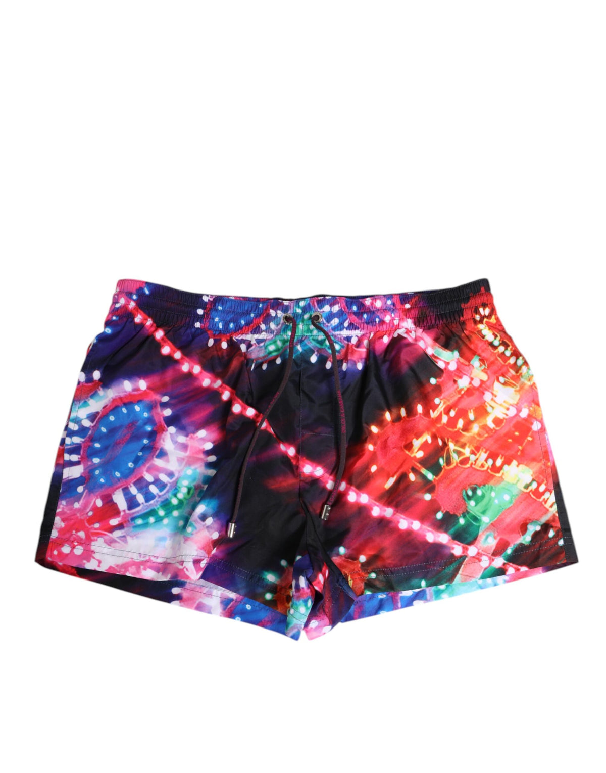 Indulge in the Dolce & Gabbana Multicolor Neon Print Polyester Shorts, a luxurious statement piece that embodies sophistication and comfort for summer escapades.