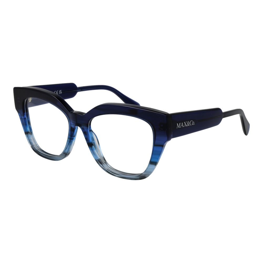 Discover the Max & Co Blue Acetate Glasses, a hallmark of contemporary luxury, handcrafted for those who embrace elegance and sophistication in every moment.