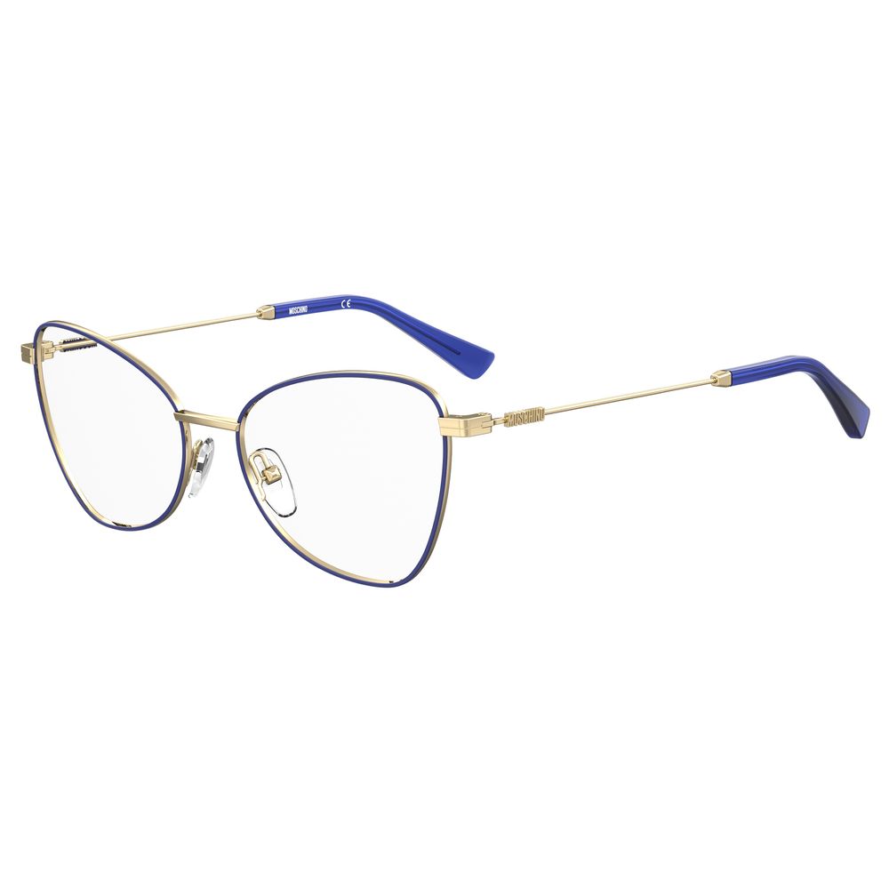 Discover the Moschino Blue Metal Glasses, where exquisite craftsmanship meets timeless elegance, perfect for those who embody luxury and sophistication.