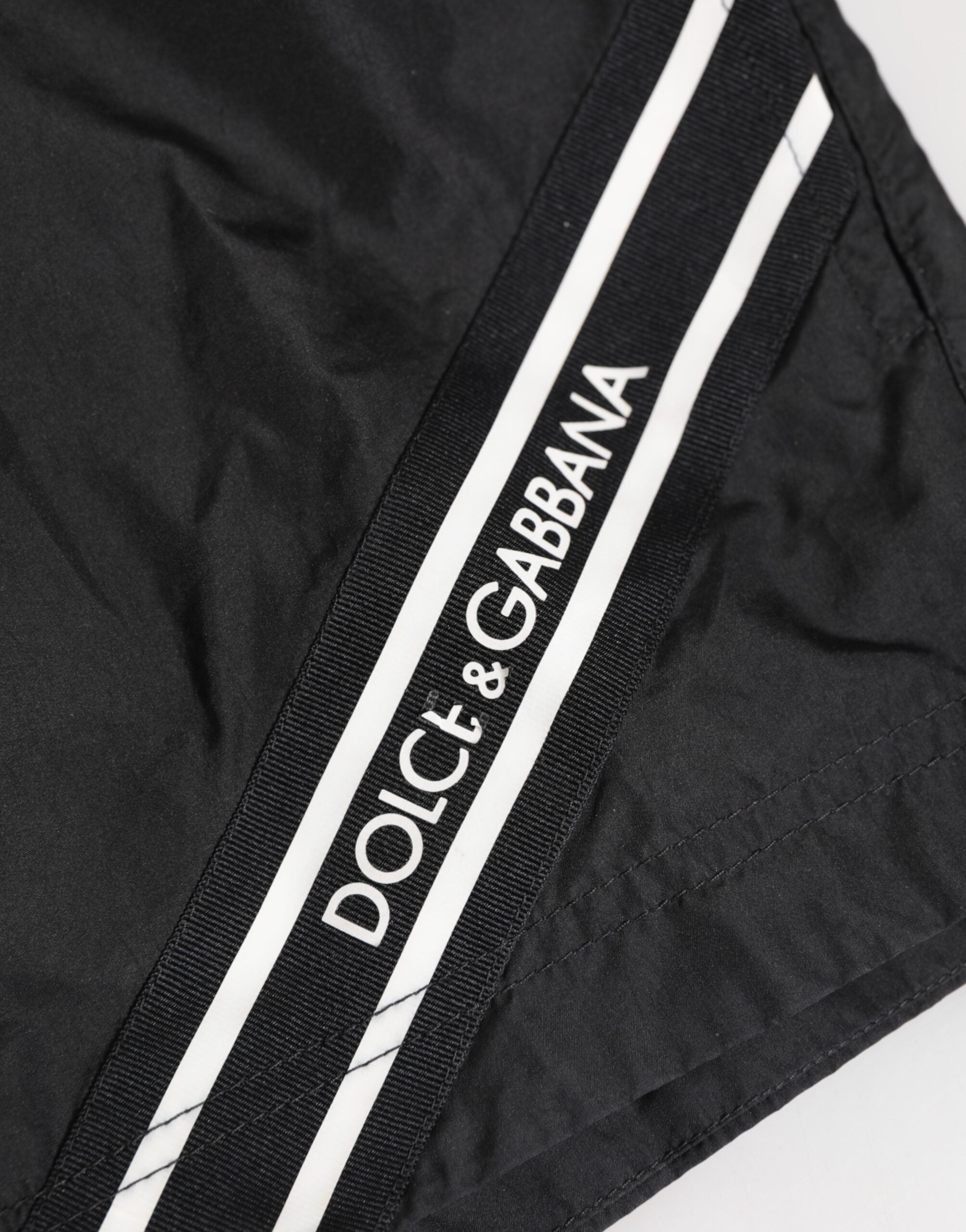 Dolce & Gabbana Black Drawstring Beachwear Men Shorts Swimwear
