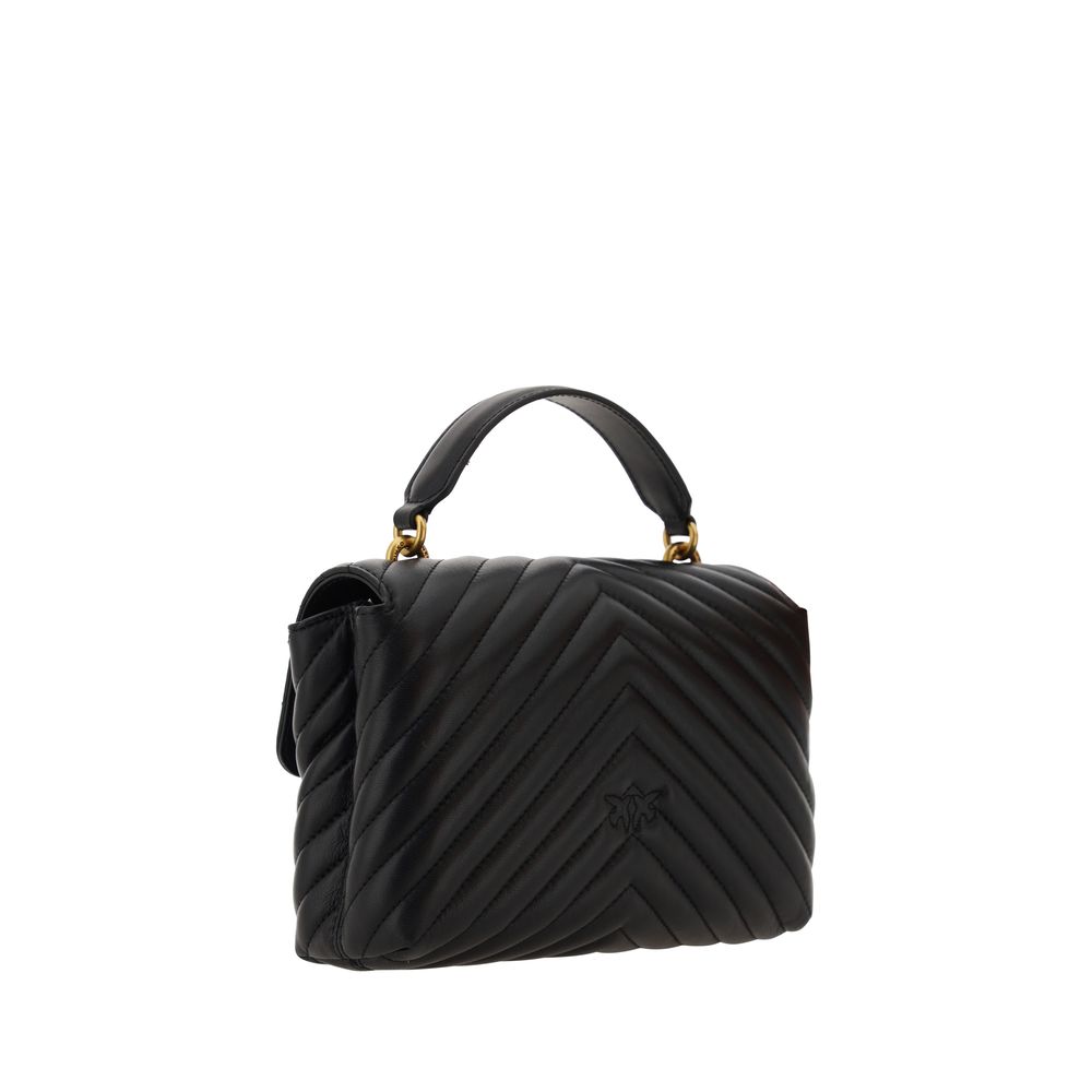 PINKO Black Calf Leather Bos Taurus Handbag - Exquisite Luxury