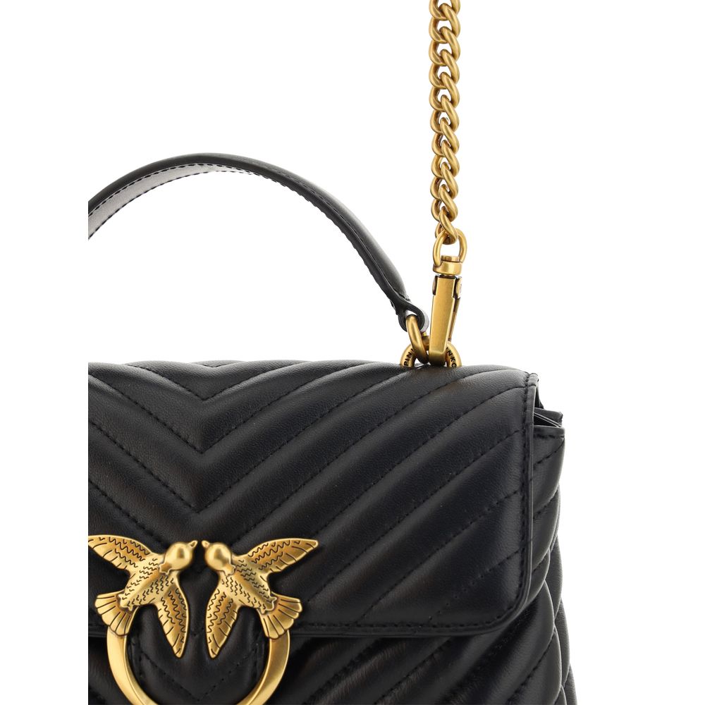 PINKO Black Calf Leather Bos Taurus Handbag - Exquisite Luxury