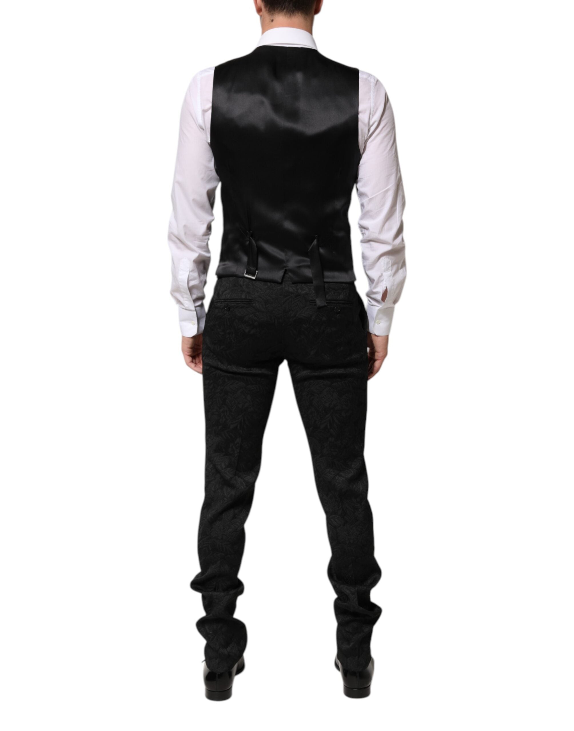 Dolce & Gabbana Black Brocade Jacquard Suit - Timeless Luxury