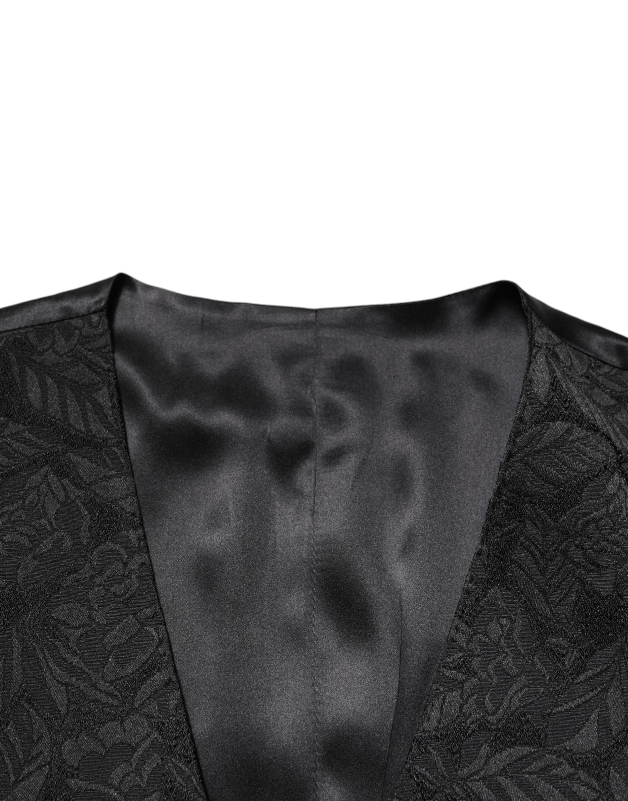 Dolce & Gabbana Black Brocade Jacquard Suit - Timeless Elegance