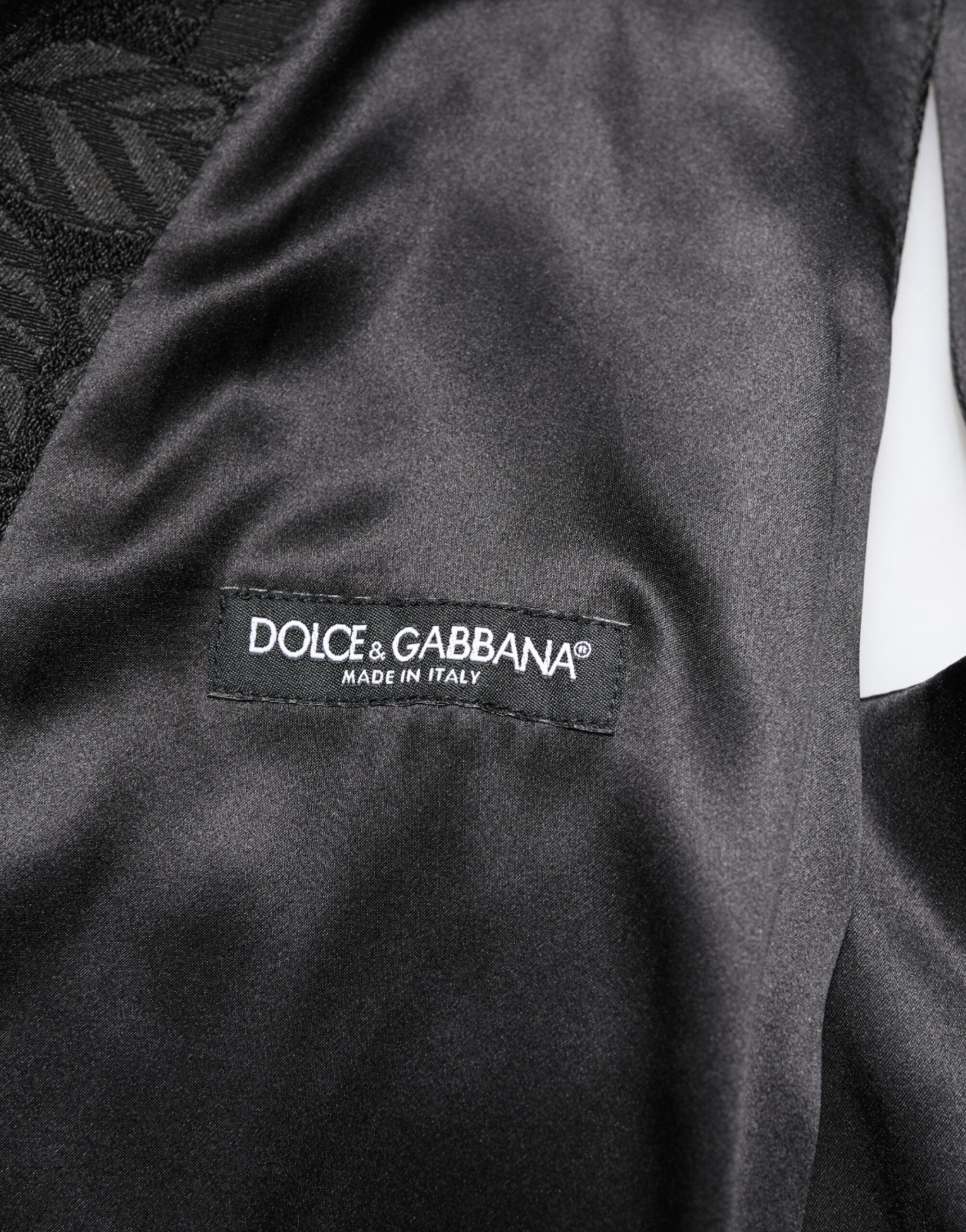 Dolce & Gabbana Black Brocade Jacquard Suit - Timeless Elegance