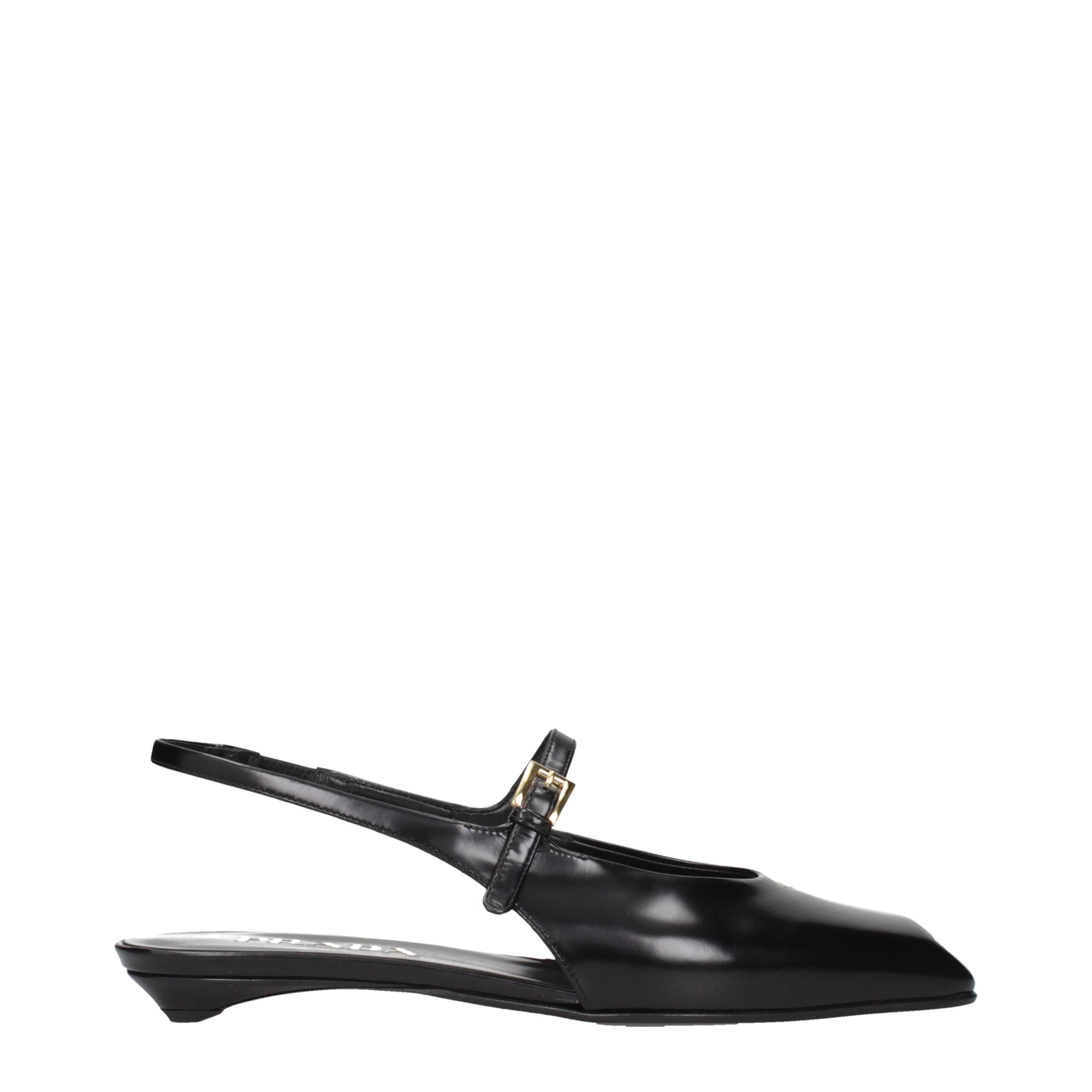 Indulge in the Prada Black Leather Flat Sandals, where premium craftsmanship meets timeless elegance, elevating your style with every step.