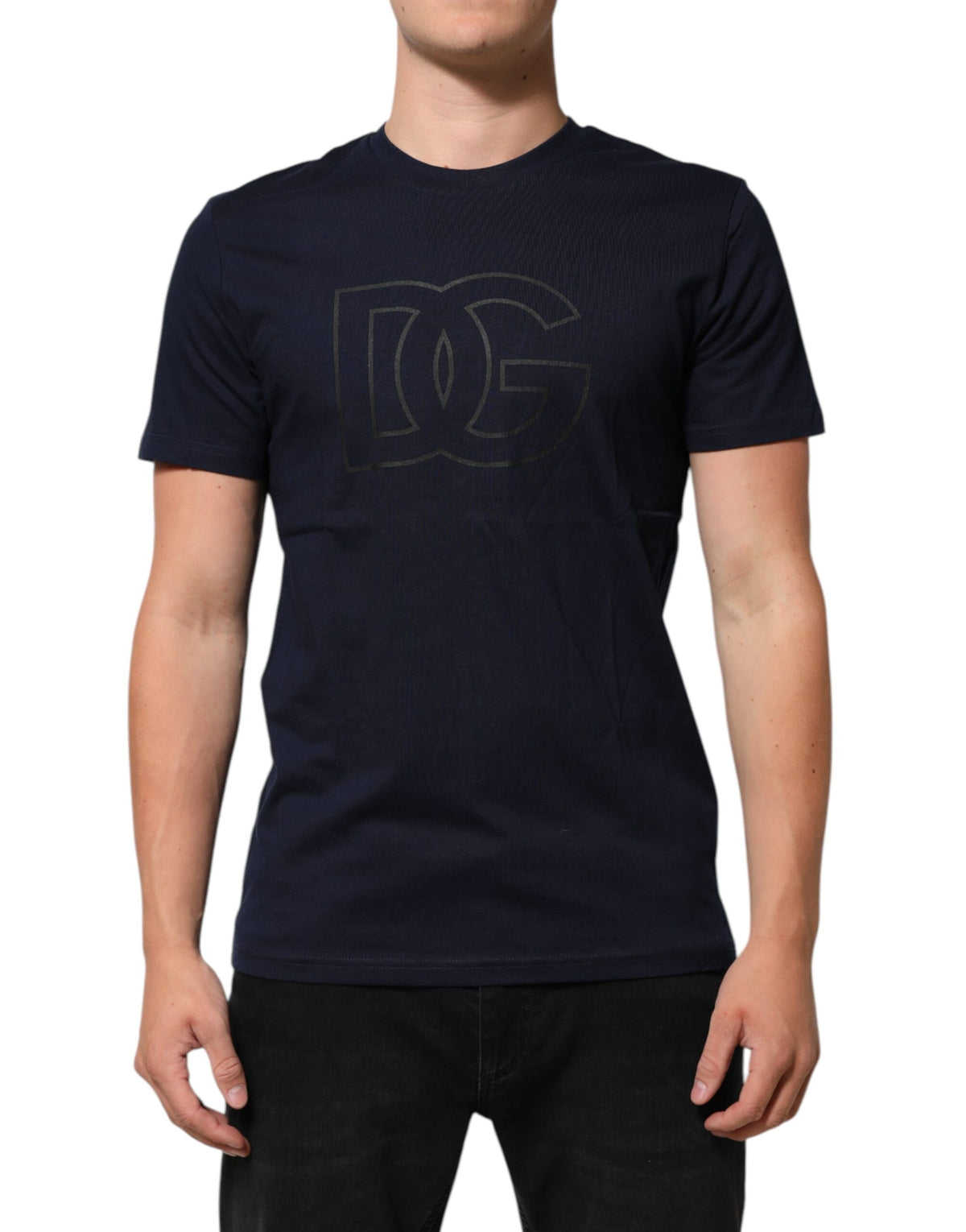 Dolce & Gabbana Dark Blue DG Logo T-Shirt - Italian Luxury