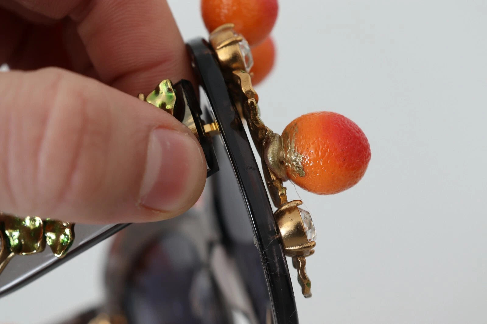 Dolce & Gabbana DG4283B Acetate Crystals Orange Appliques Sunglasses