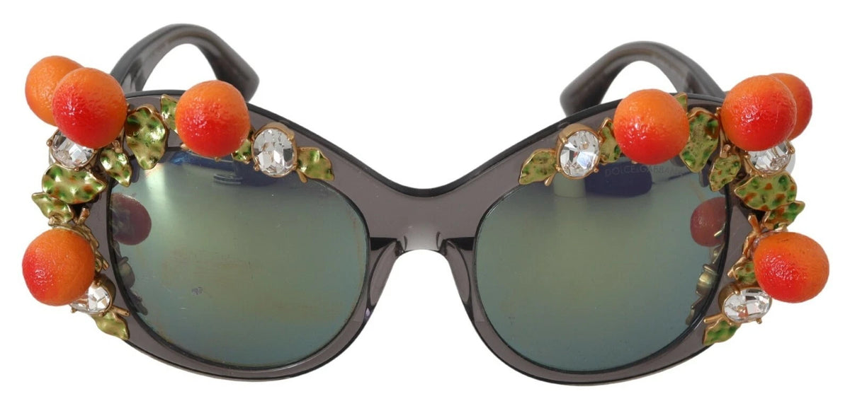 Indulge in the exquisite Dolce & Gabbana DG4283B sunglasses, where luxurious acetate and intricate orange appliques elevate your style, embodying sophistication and allure.