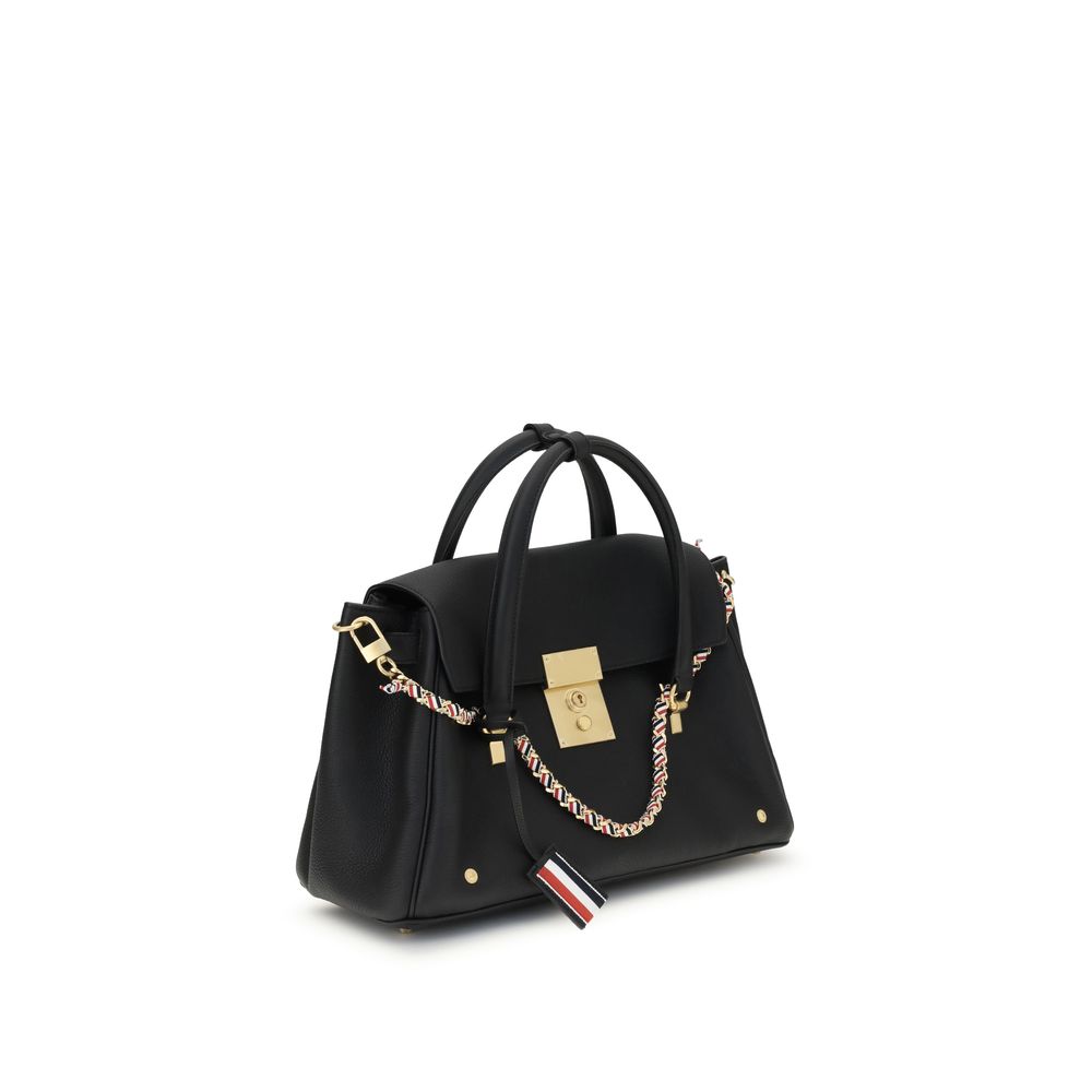 Thom Browne Black Calf Leather Bos Taurus Shoulder Bag