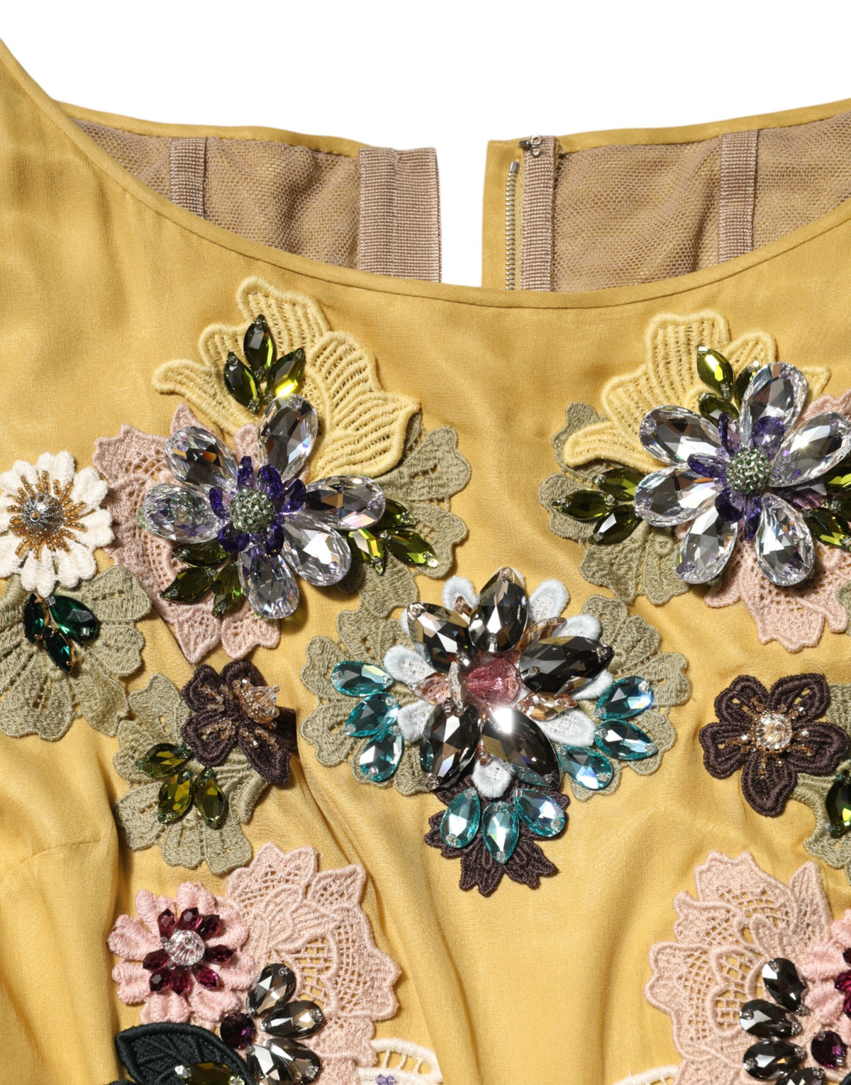 Indulge in the exquisite Dolce & Gabbana Yellow Silk Floral Embroidered Maxi Dress, a celebration of Italian craftsmanship and timeless elegance, perfect for unforgettable occasions.