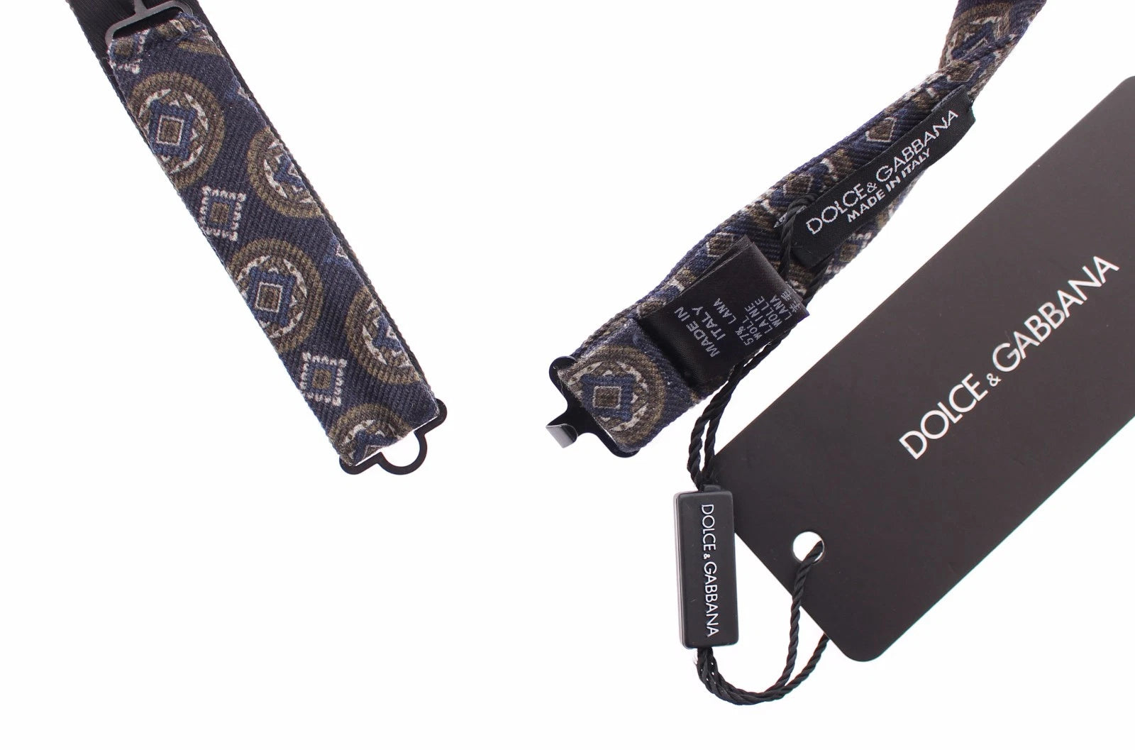 Dolce & Gabbana Blue Silk Baroque Fantasi Tied Bow Tie Papillon