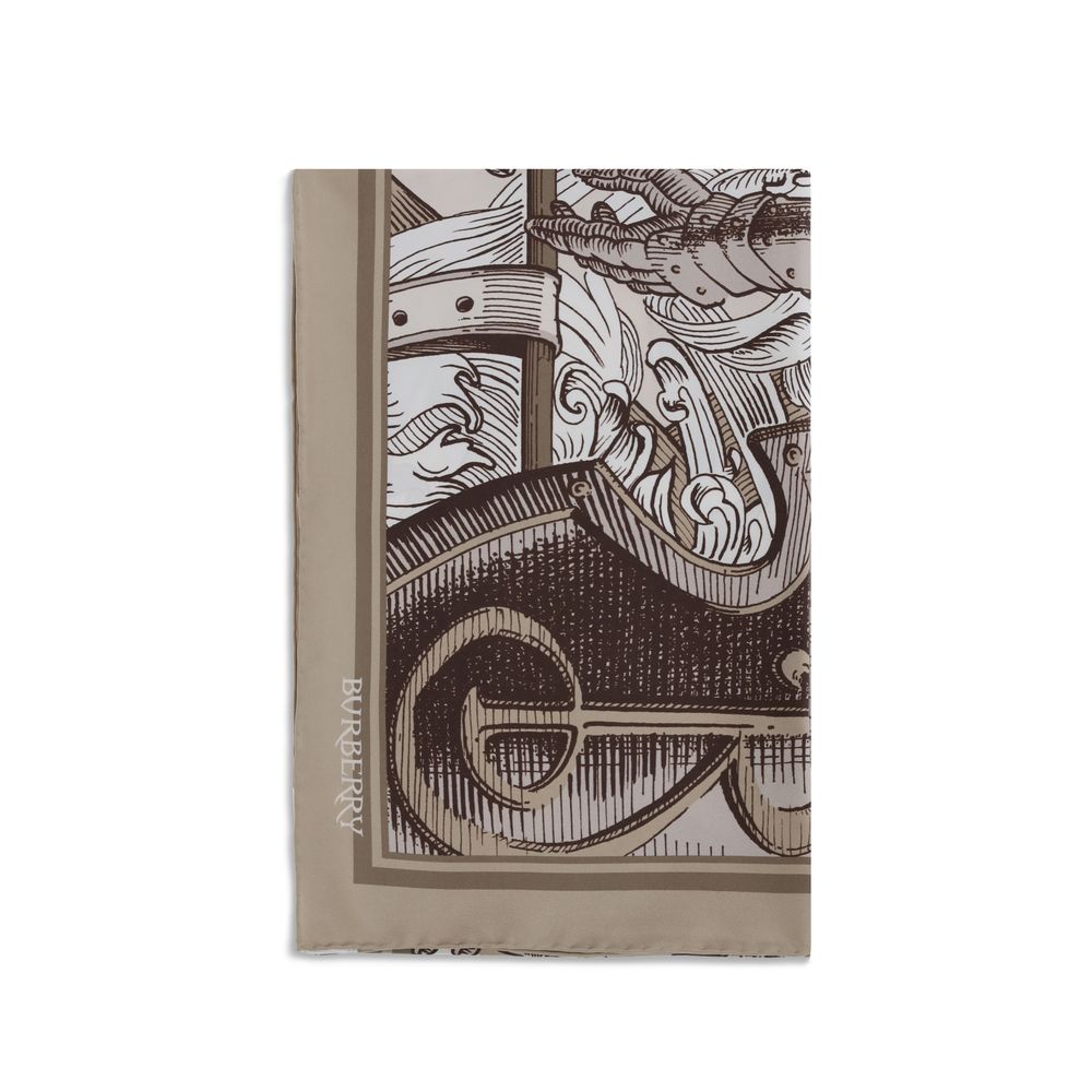 Burberry Beige Silk Scarf – Timeless Artisanal Luxury
