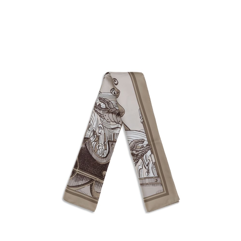 Burberry Beige Silk Scarf – Timeless Artisanal Luxury