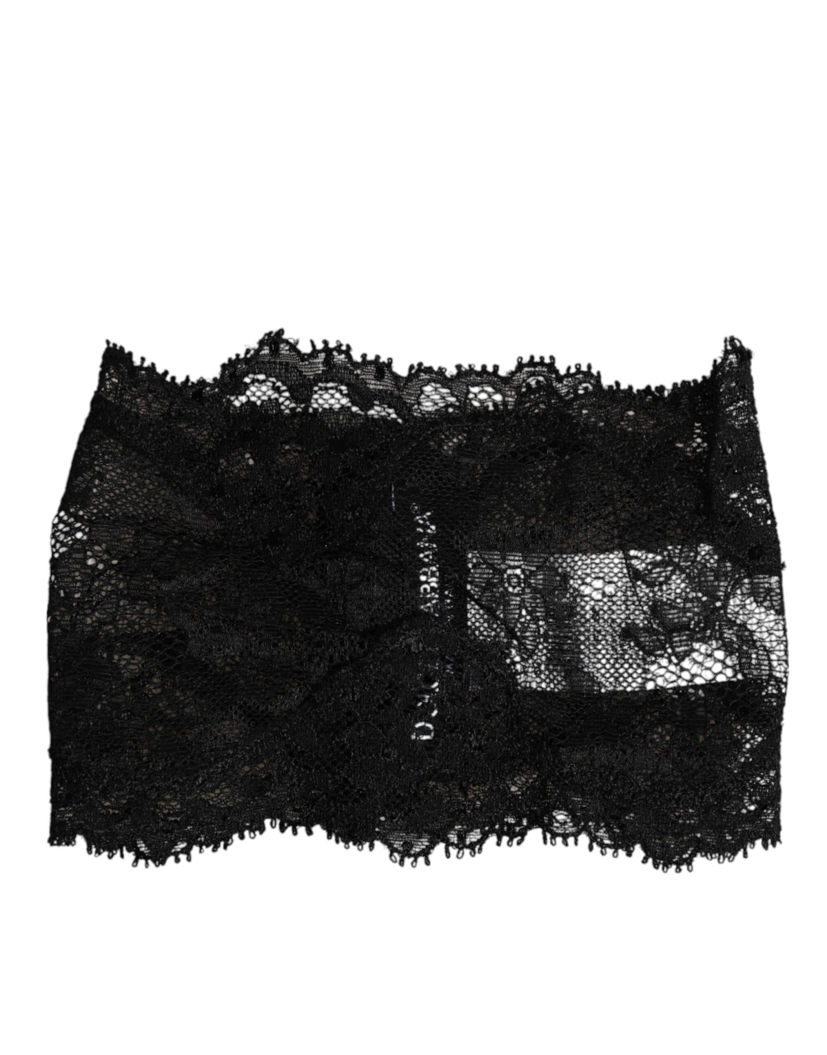 Elevate your style with the Dolce & Gabbana Black Lace Neck Scarf, a masterpiece of Italian craftsmanship in delicate floral lace, perfect for any sophisticated occasion.