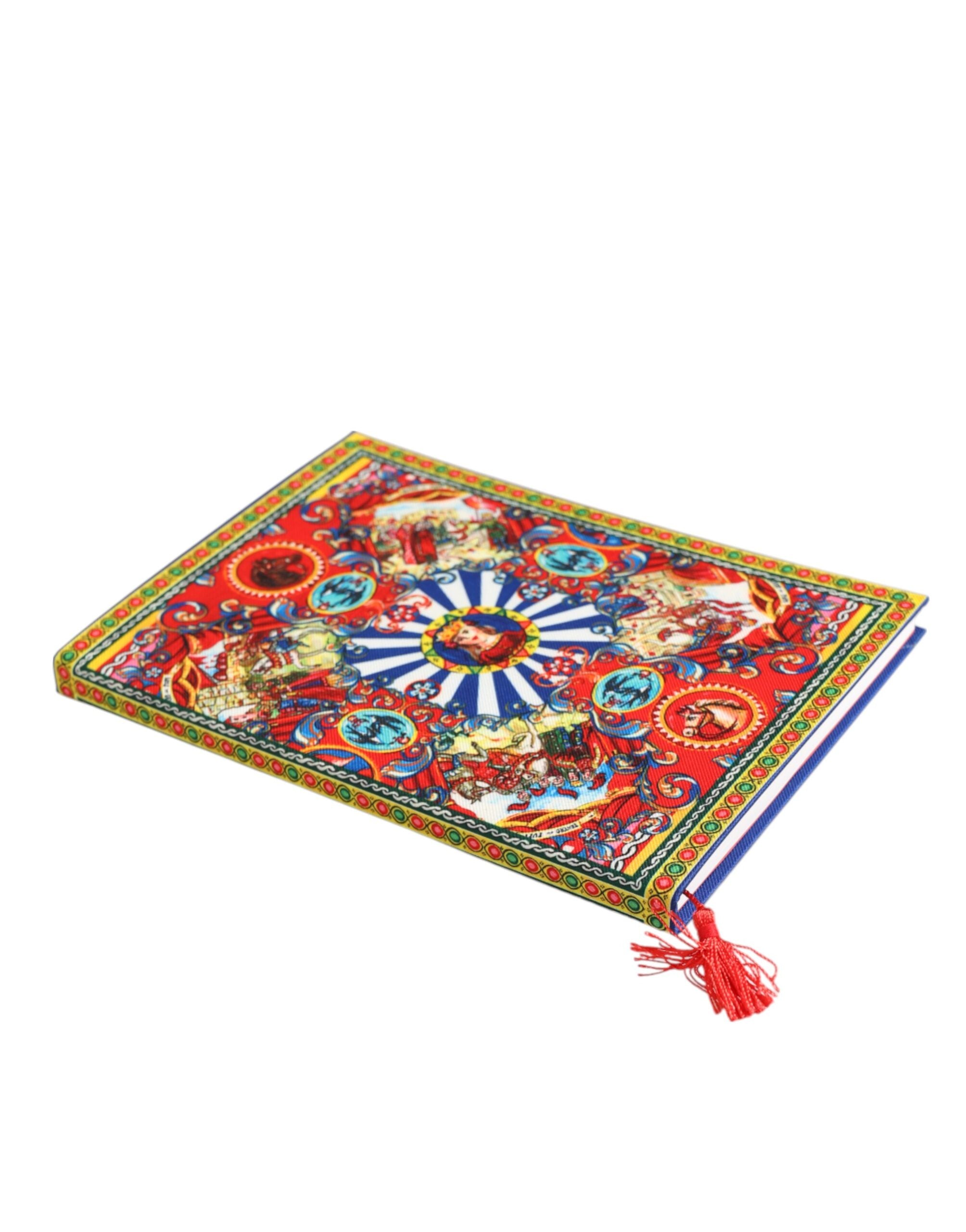 Dolce & Gabbana Multicolor Sicilian Carretto Print Journal Notebook