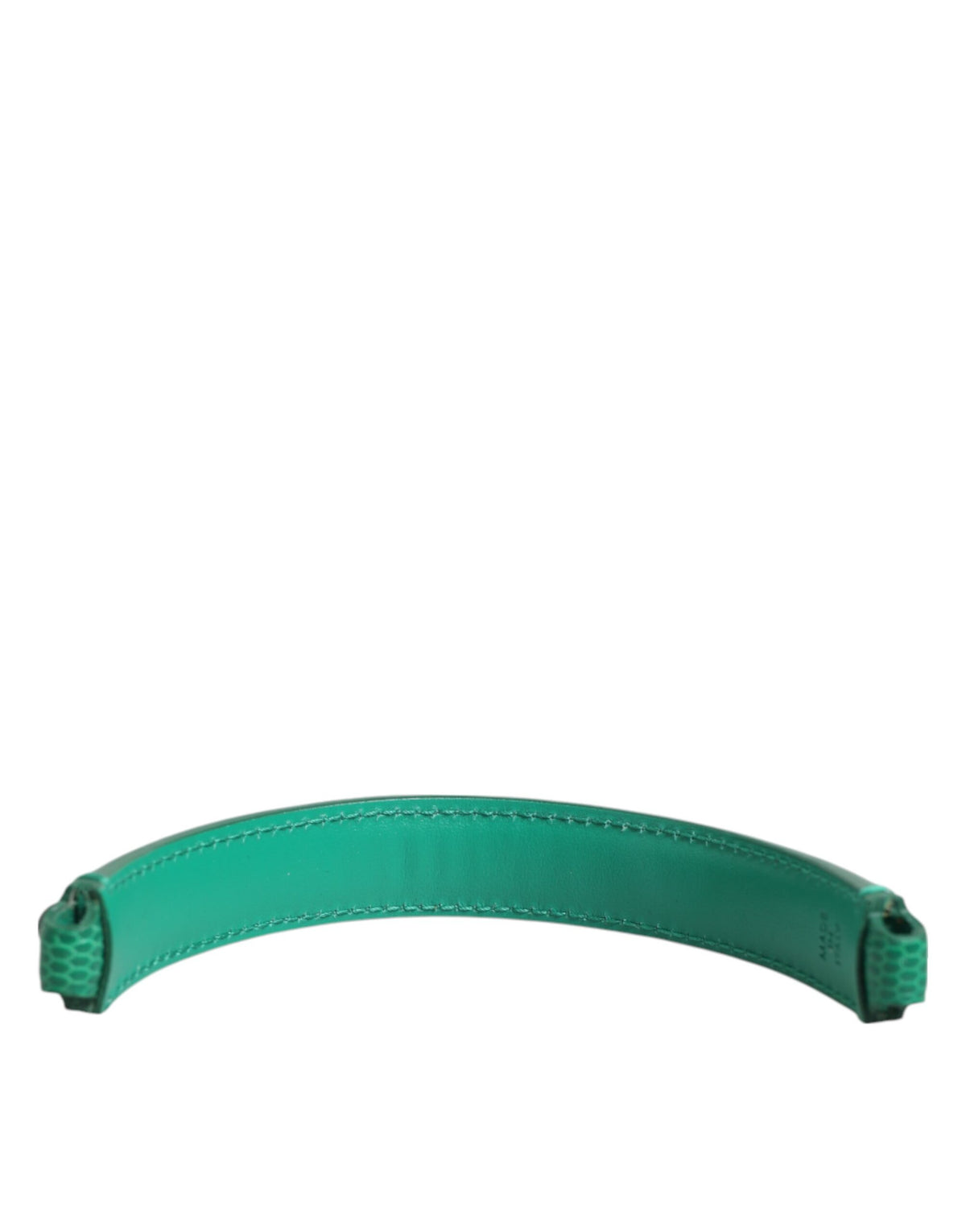 Indulge in the exquisite Dolce & Gabbana Green Embellished Leather Shoulder Strap, a symbol of luxury and artistry, crafted from sumptuous calf leather for timeless elegance.