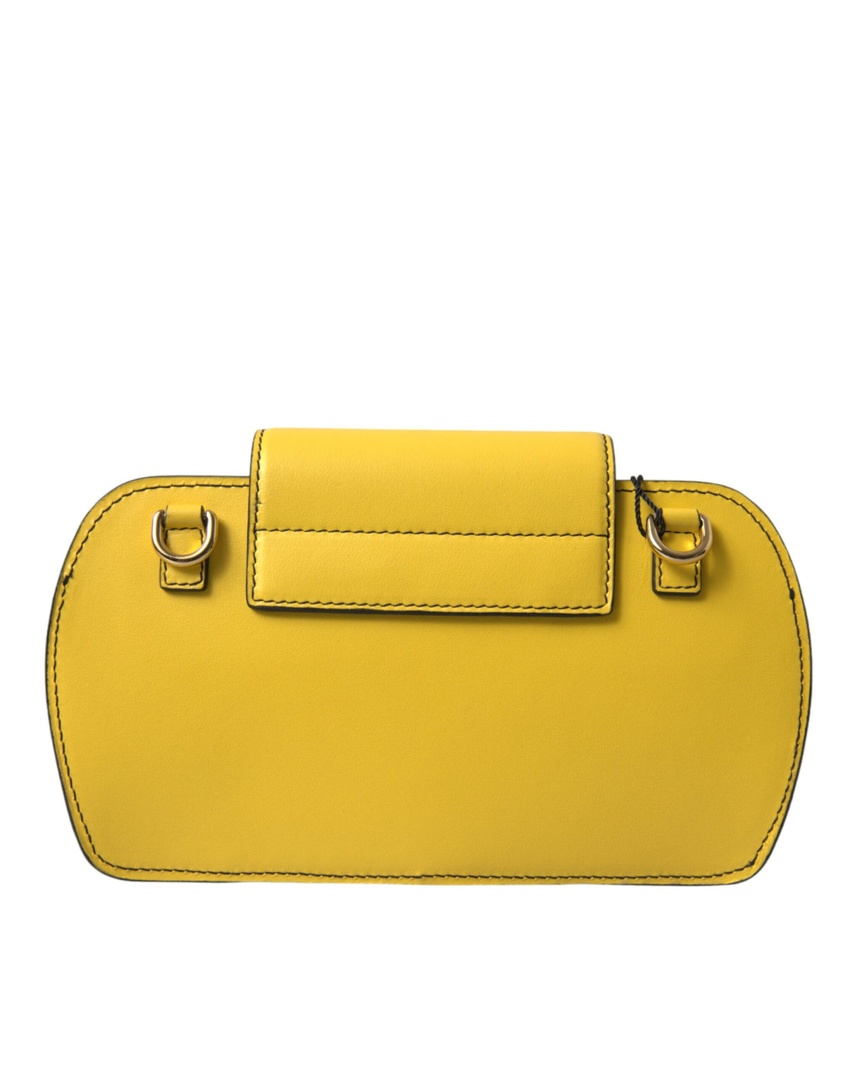 Elevate your style with the Dolce & Gabbana Yellow Smooth Leather DG Logo Clutch, a masterpiece of Italian craftsmanship that embodies luxury and versatility for the discerning individual.