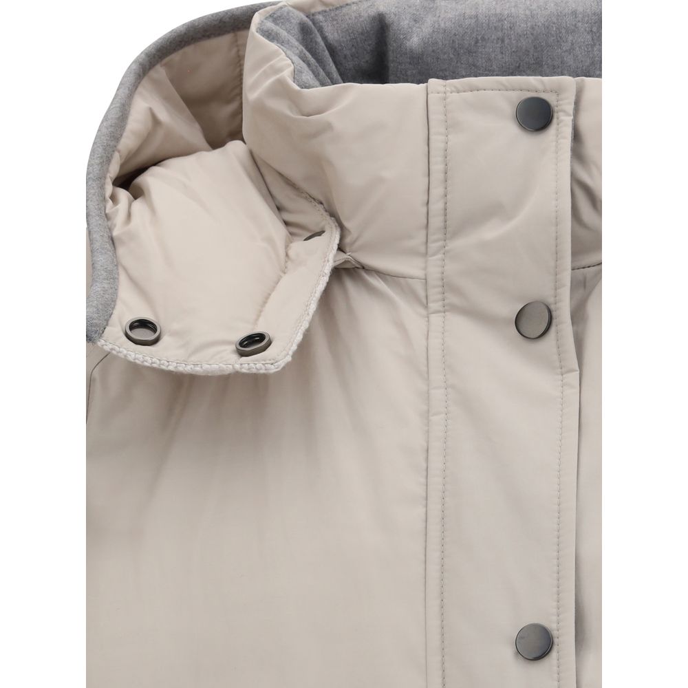Brunello Cucinelli Gray Polyester Coat