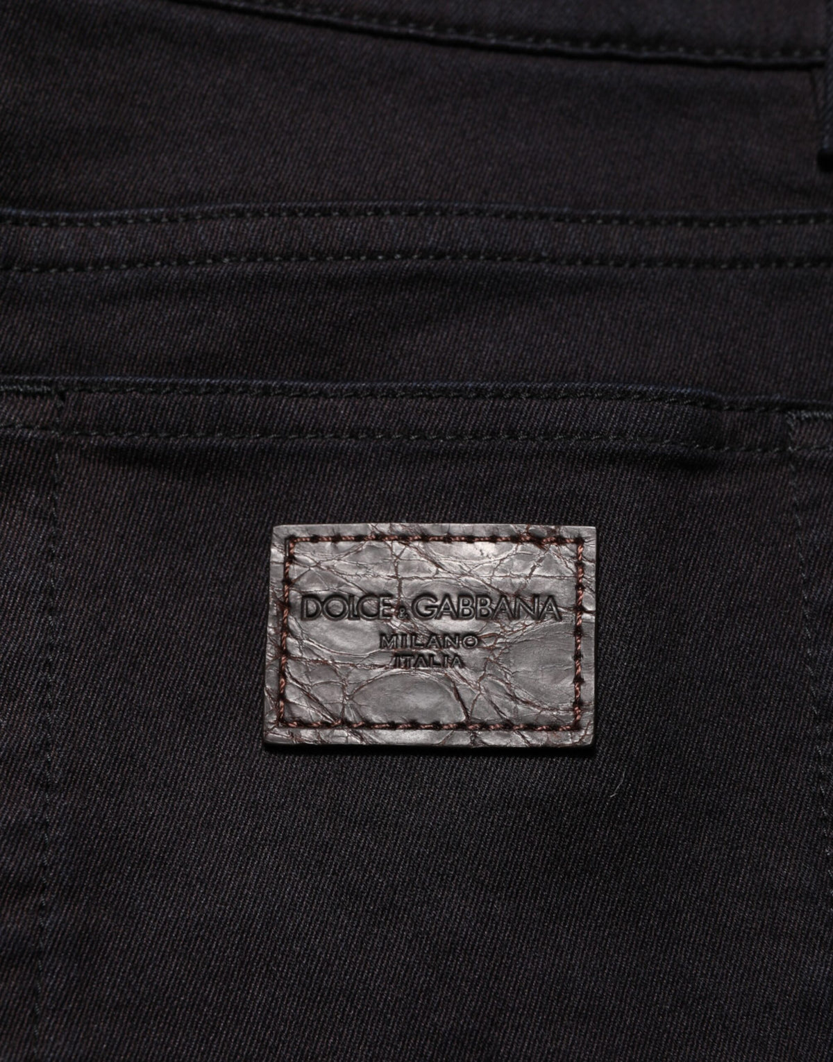 Dolce & Gabbana Black Cotton Blend Skinny Trousers, Luxurious Couture