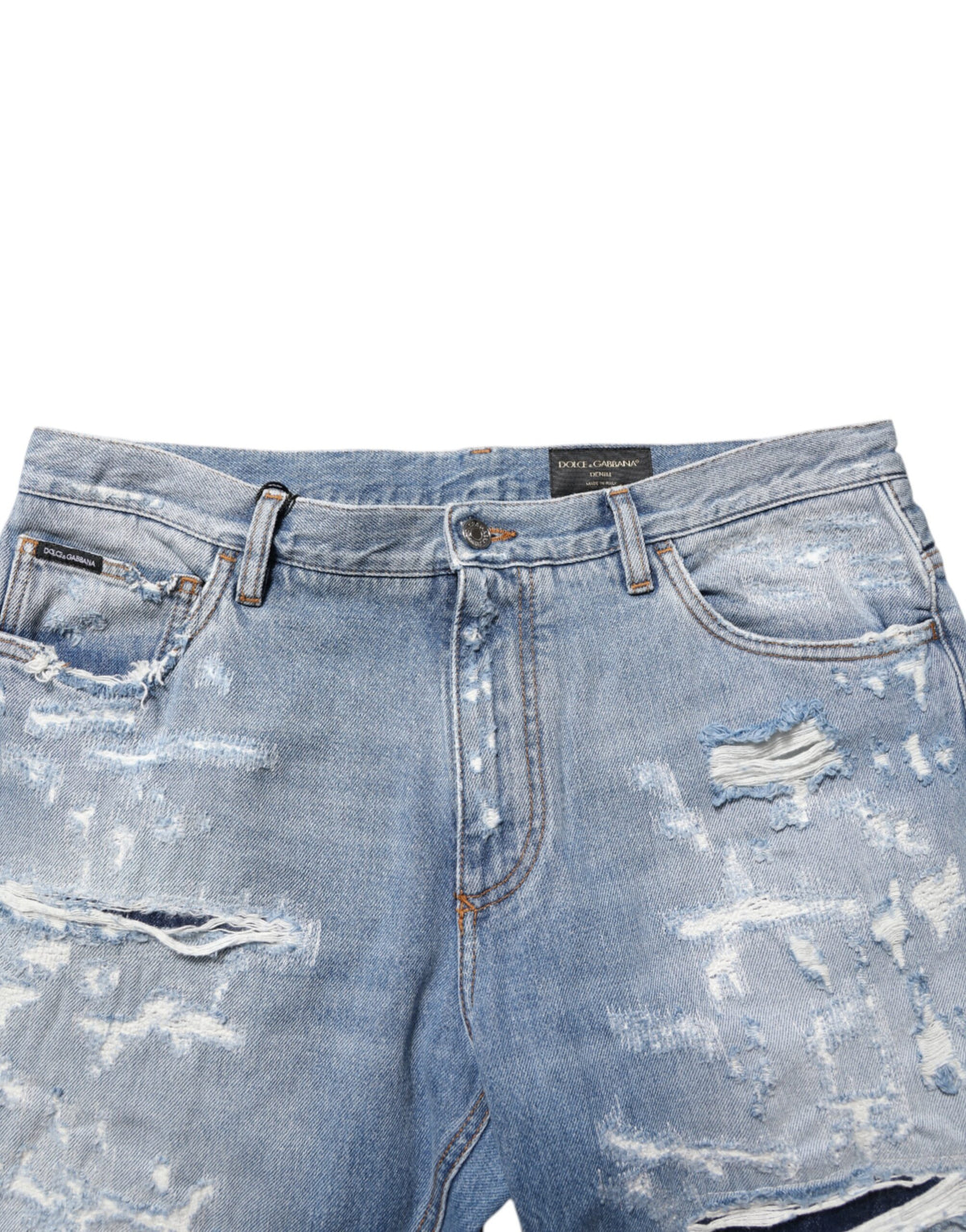 Dolce & Gabbana Distressed Ripped Denim Jeans - Luxury Couture