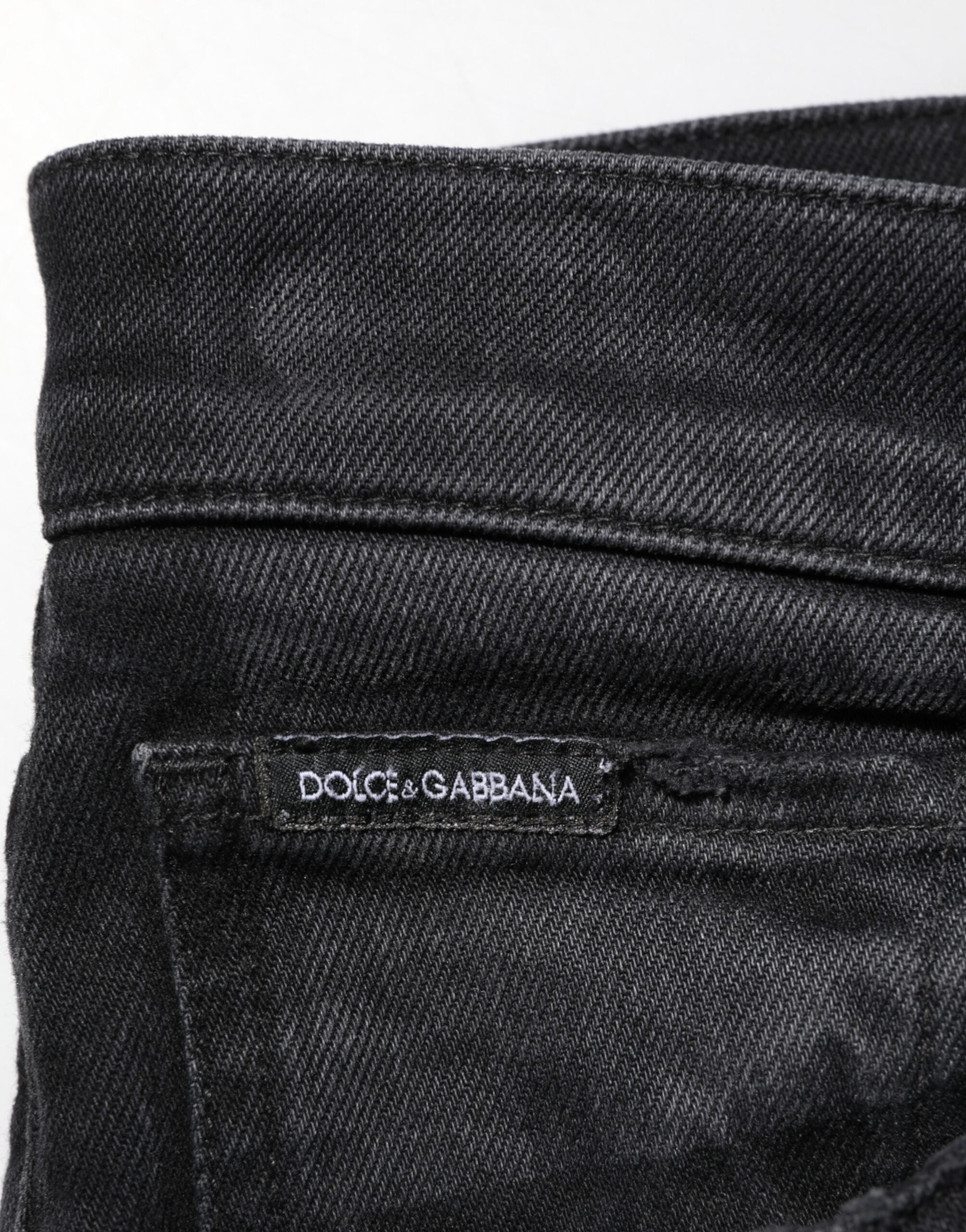 Dolce & Gabbana Black Slim Fit Stretch Men Denim Pants Jeans