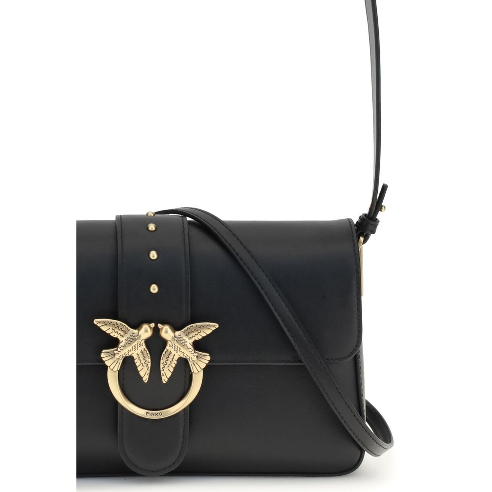 PINKO Black Calf Leather Bos Taurus Wallet – Artisanal Luxury