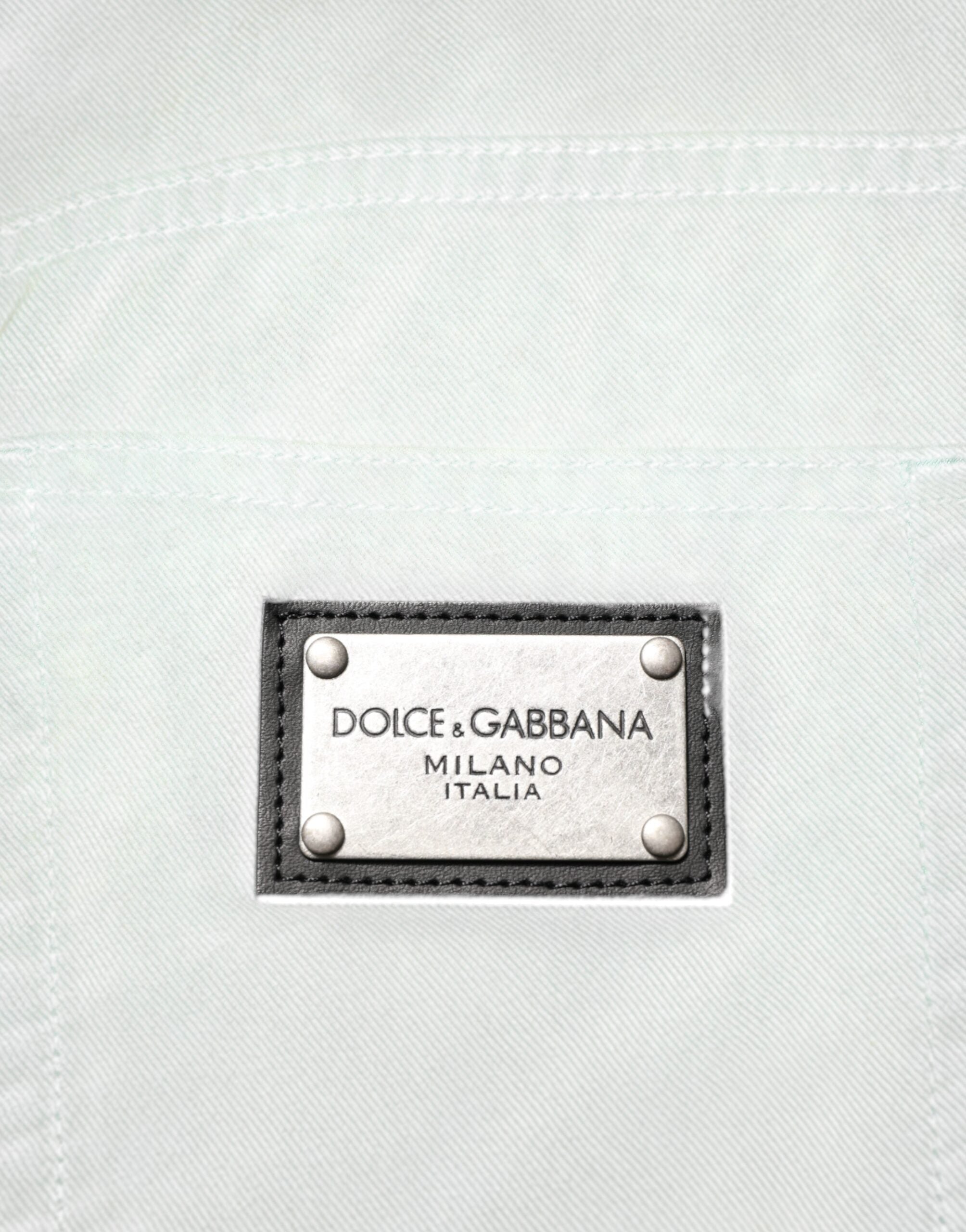 Dolce & Gabbana Dark Green Cotton Stretch Loose Denim Jeans