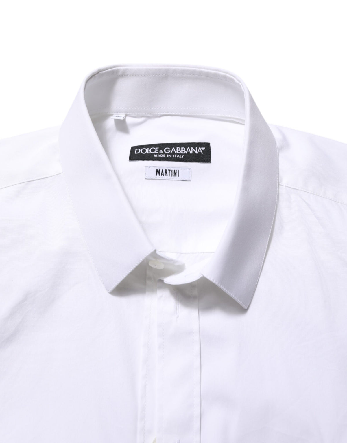 Elevate your wardrobe with the Dolce & Gabbana White Cotton MARTINI Formal Dress Shirt, a masterpiece of Italian craftsmanship blending luxury and sophistication for the discerning individual.